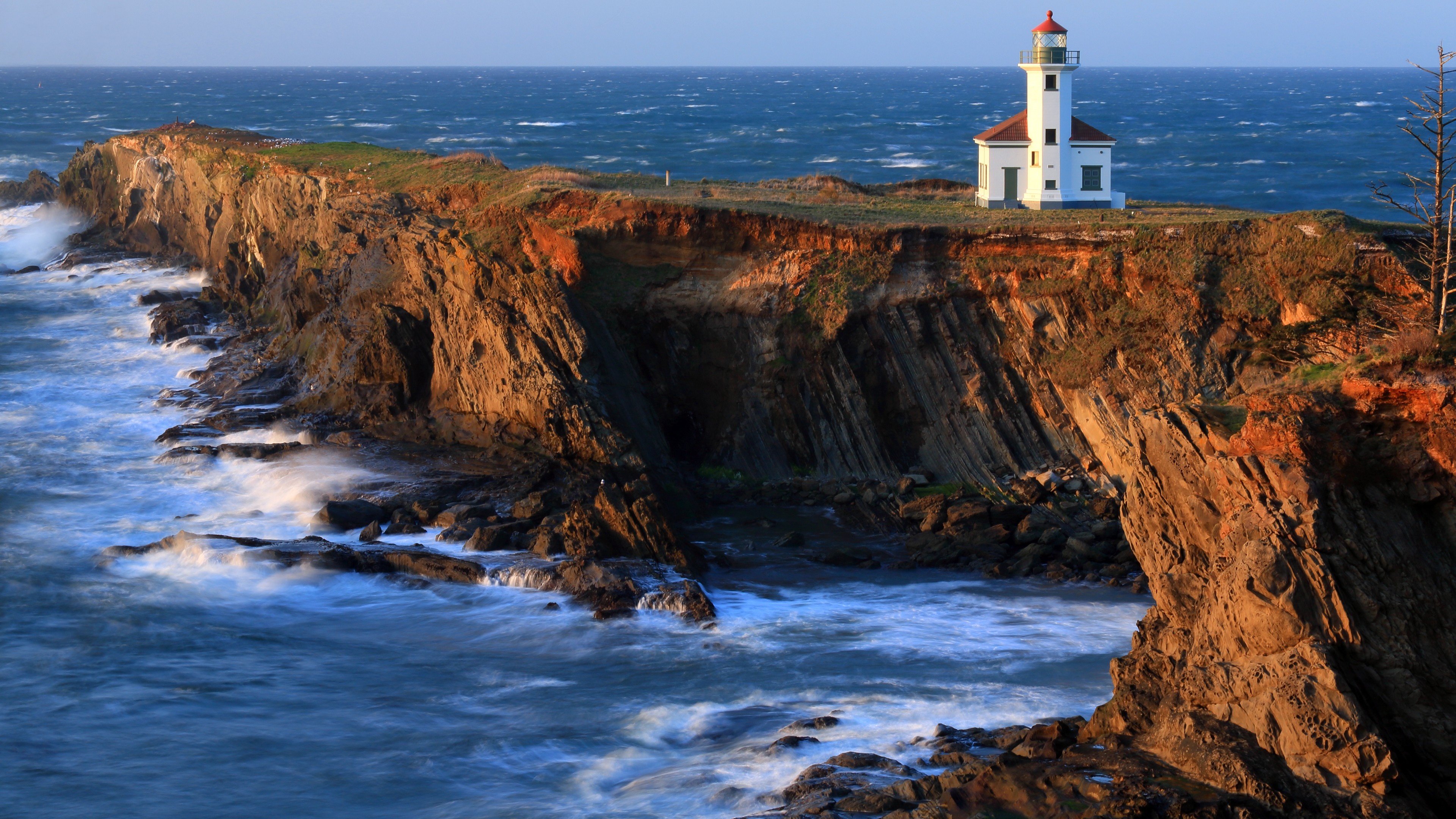 Cape Arago, Lighthouses Wallpaper, 3840x2160 4K Desktop