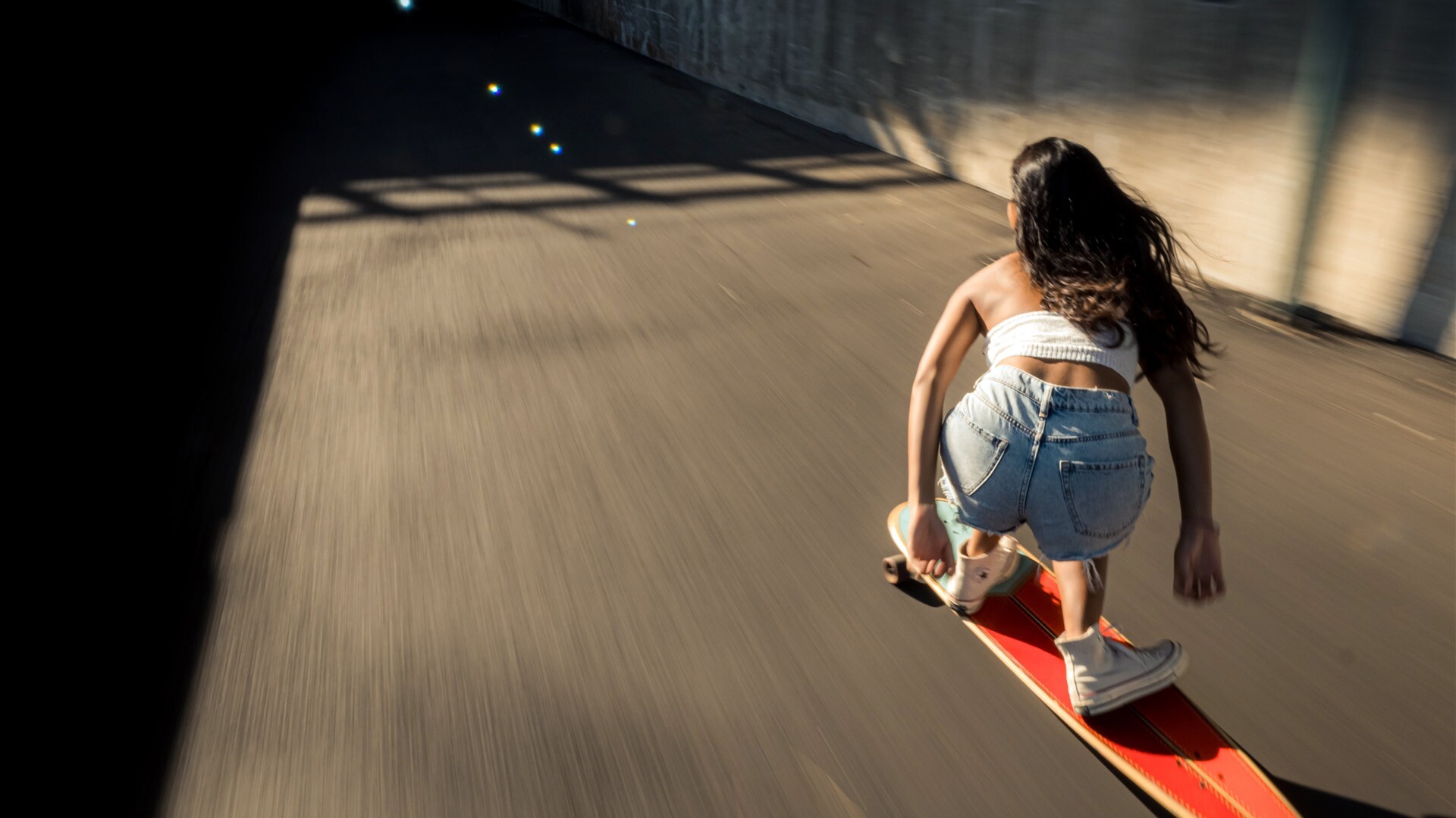 Extreme sports photography, Skateboarding girl 2021, Adrenaline rush, Thrilling photo capture, 1920x1080 Full HD Desktop