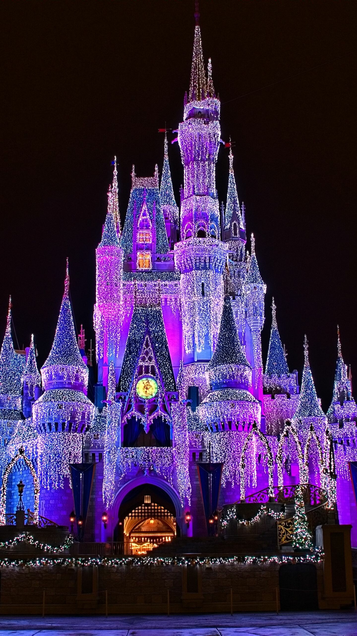 Disneyland, Castle Christmas wallpapers, Disneyland Castle, Theme parks, 1440x2560 HD Phone