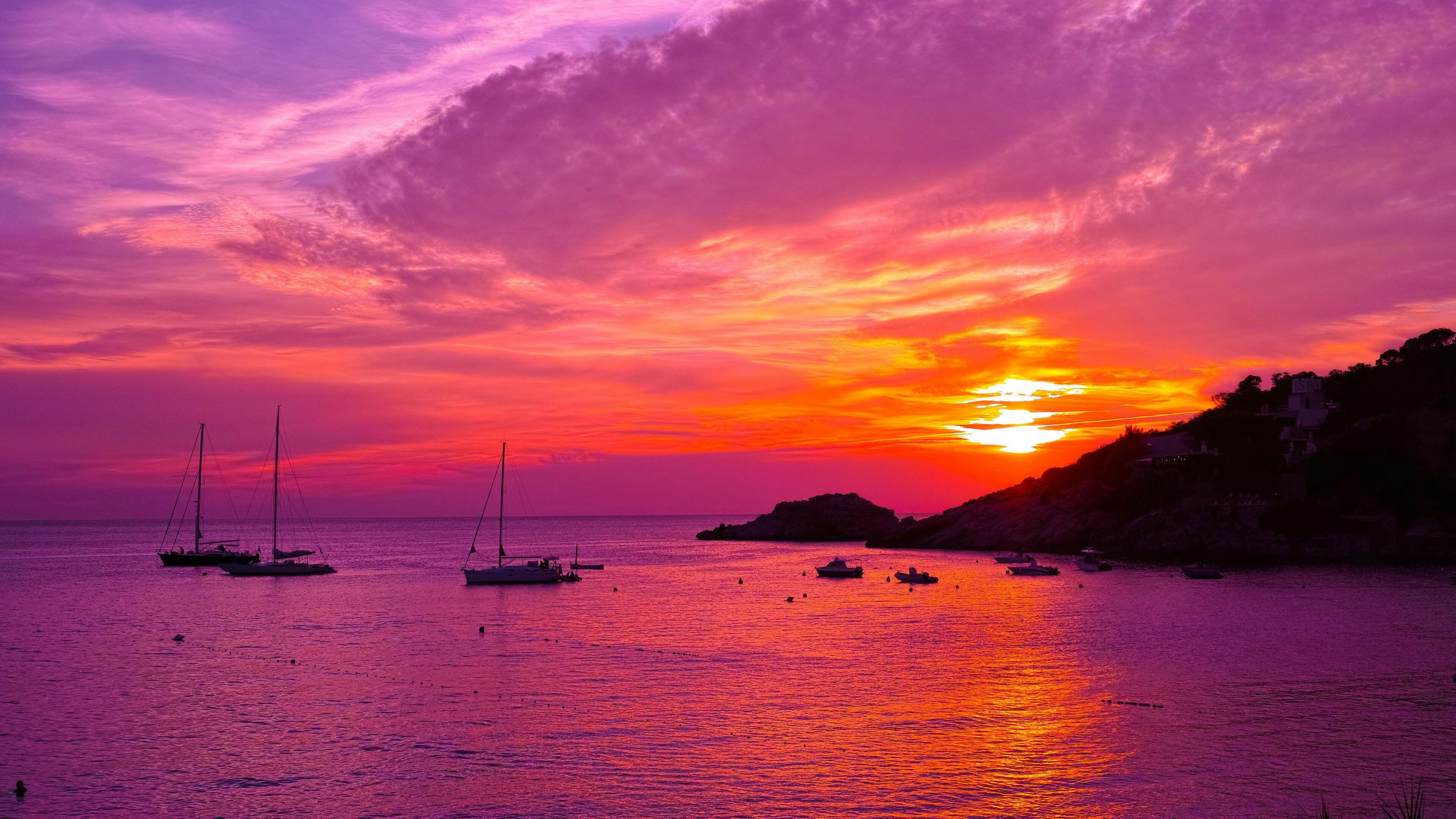 Sunset, Ibiza Wallpaper, 3840x2160 4K Desktop