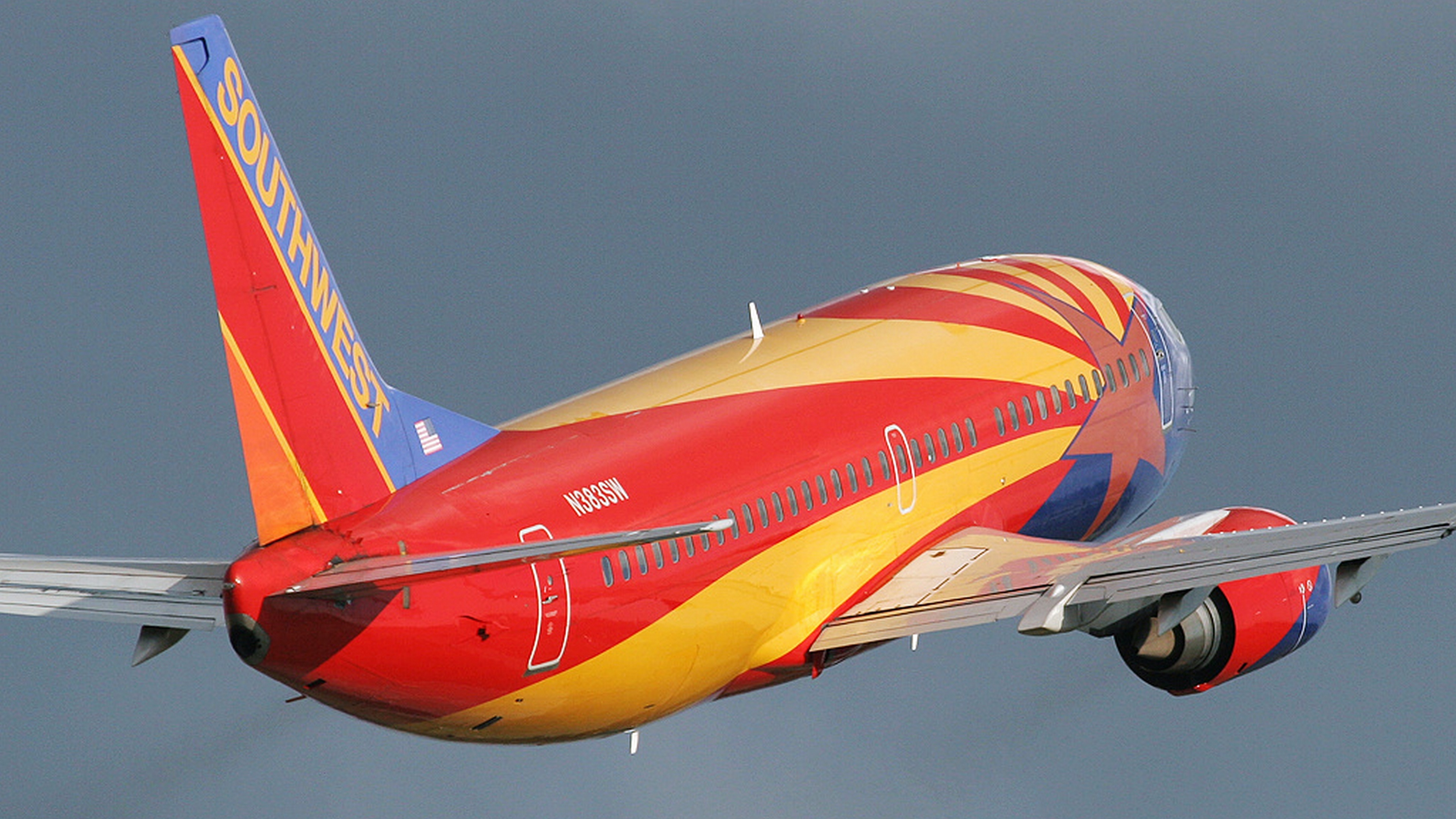 Southwest Airlines, N383SW, Boeing 737-3H4, Commercial flight, 3840x2160 4K Desktop