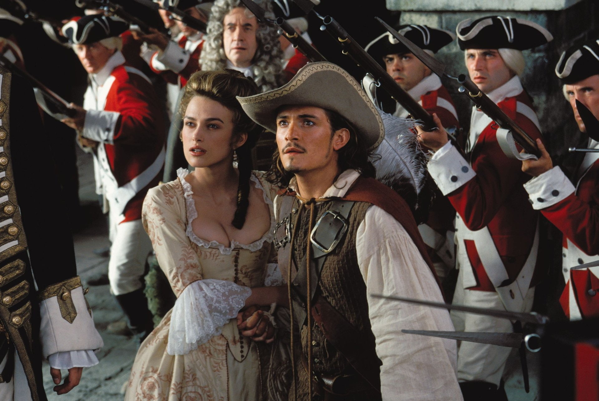 Keira Knightley, Pirates of the Caribbean, Set life, Surprise, 1920x1290 HD Desktop