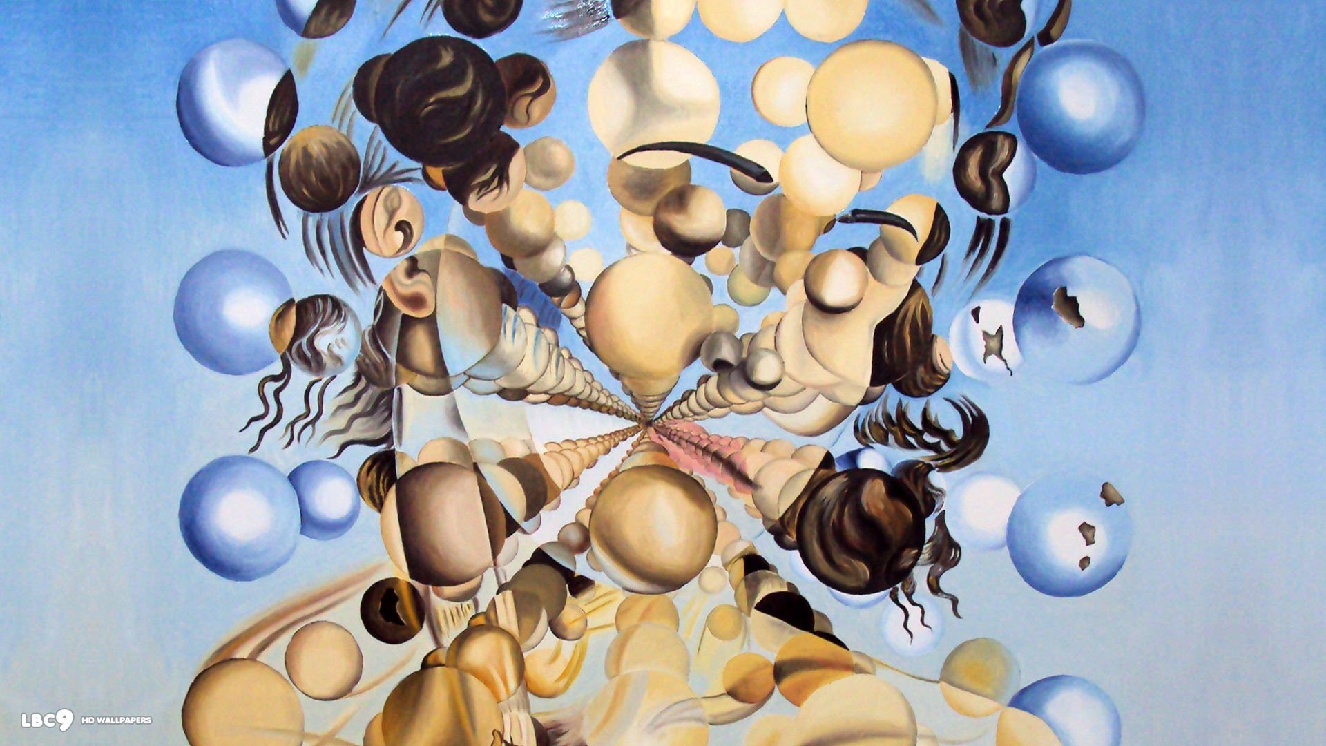 Salvador Dali, Famous artist, Galatea of the spheres, Wallpaper, 1920x1080 Full HD Desktop