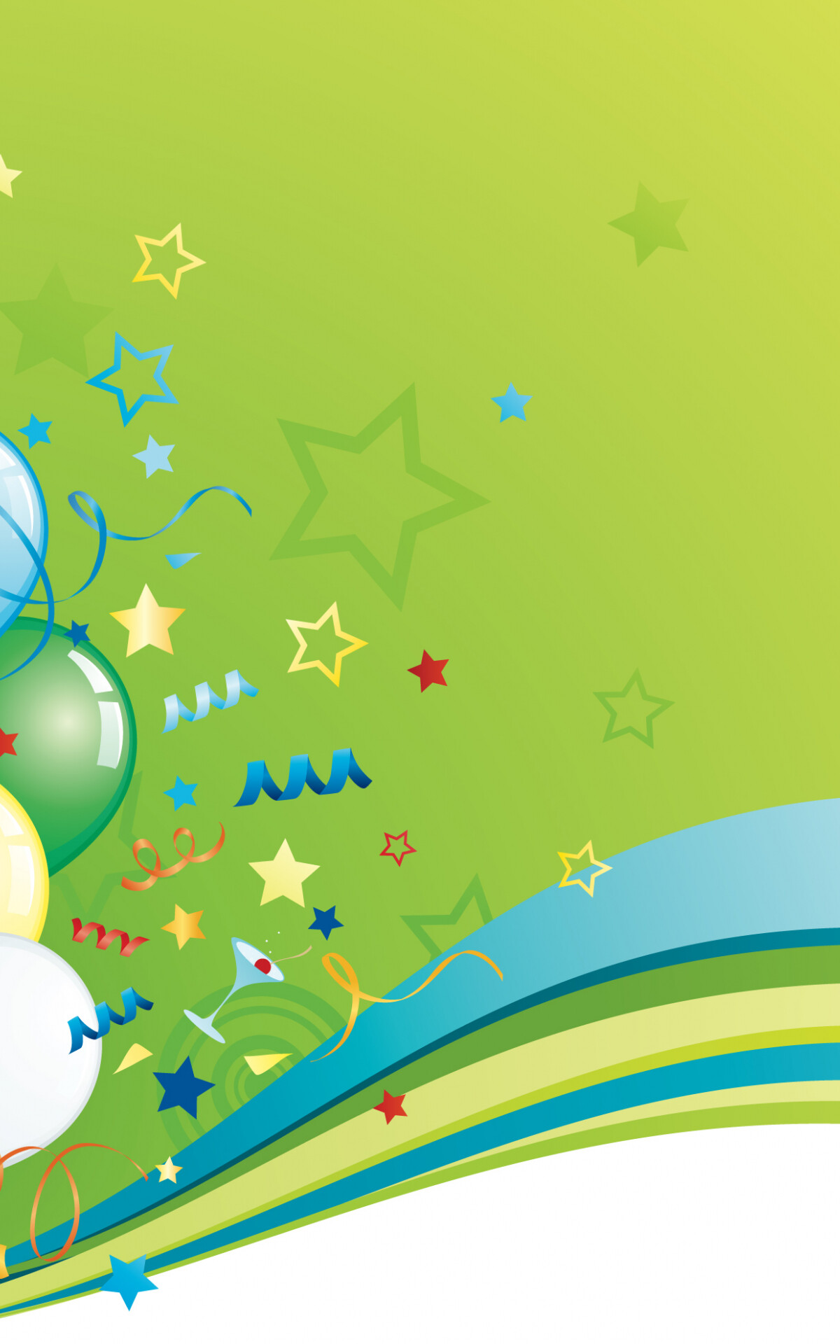 Birthday party balloons, Green background, Happy birthday wallpaper, Imaginative decor, 1200x1920 HD Phone