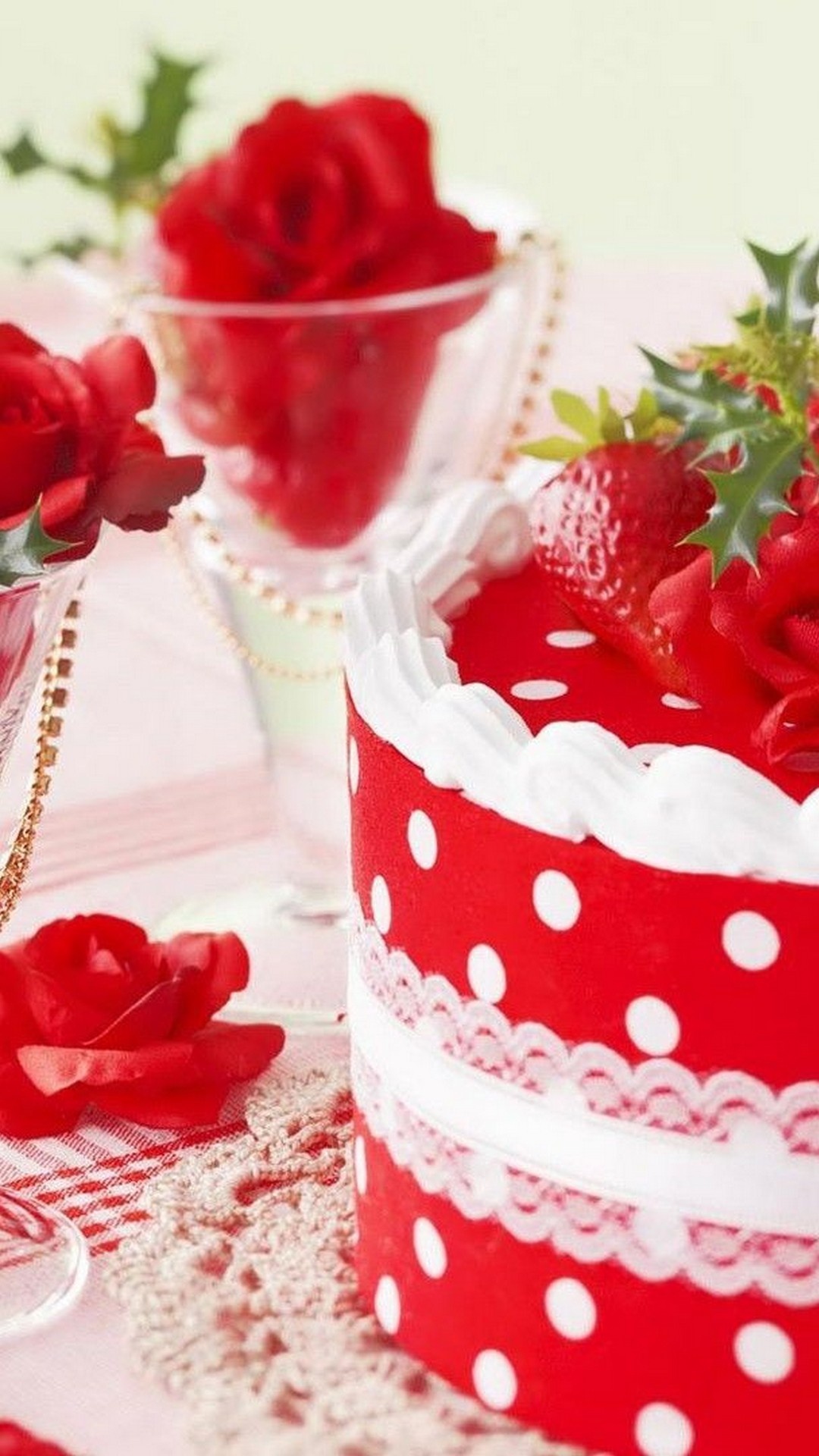 Strawberry cake HD wallpapers, Fresh and fruity, Summertime sweetness, Scrumptious dessert, 1080x1920 Full HD Phone