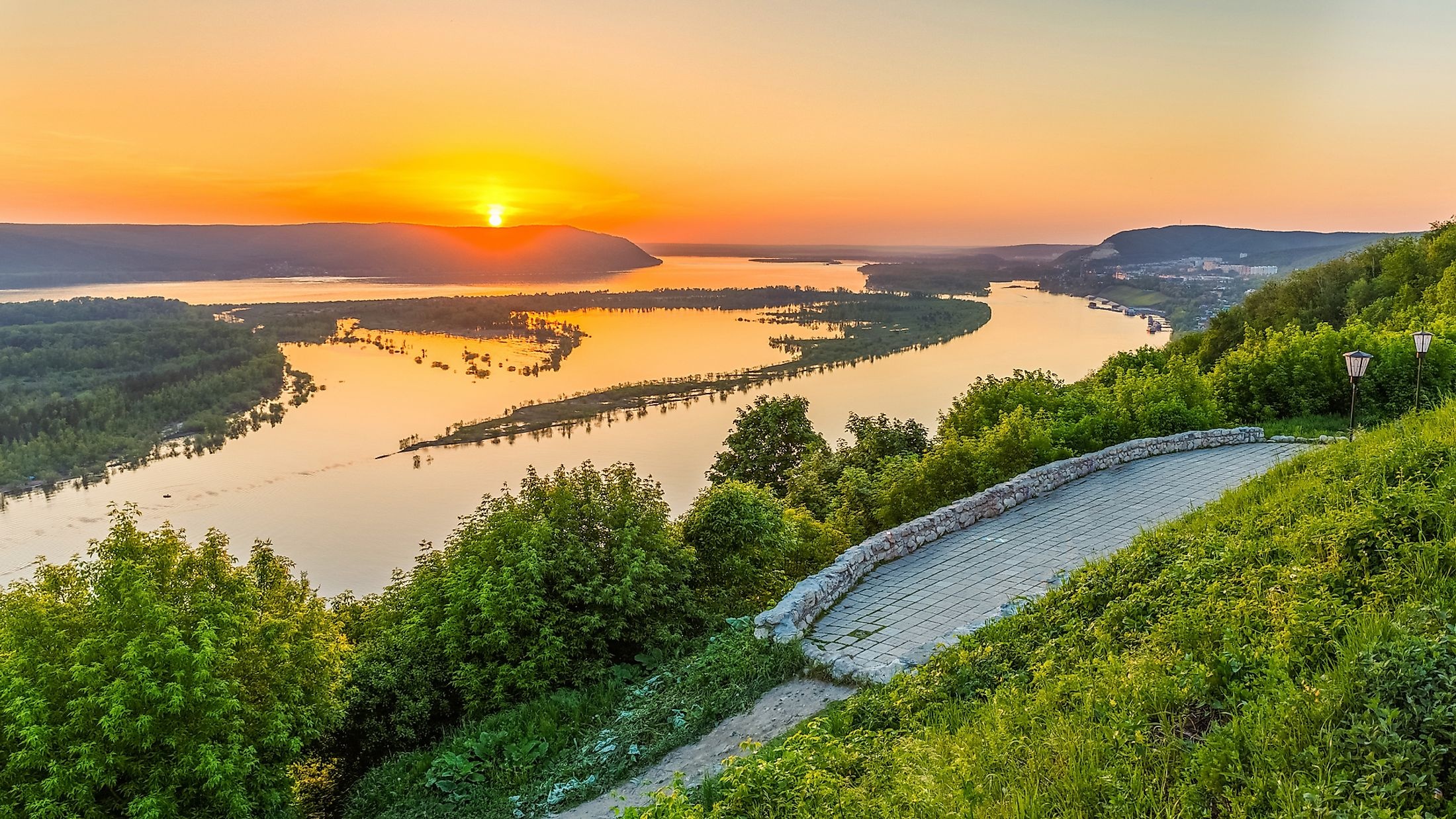 Volga River, Longest river, Europe, 2200x1240 HD Desktop