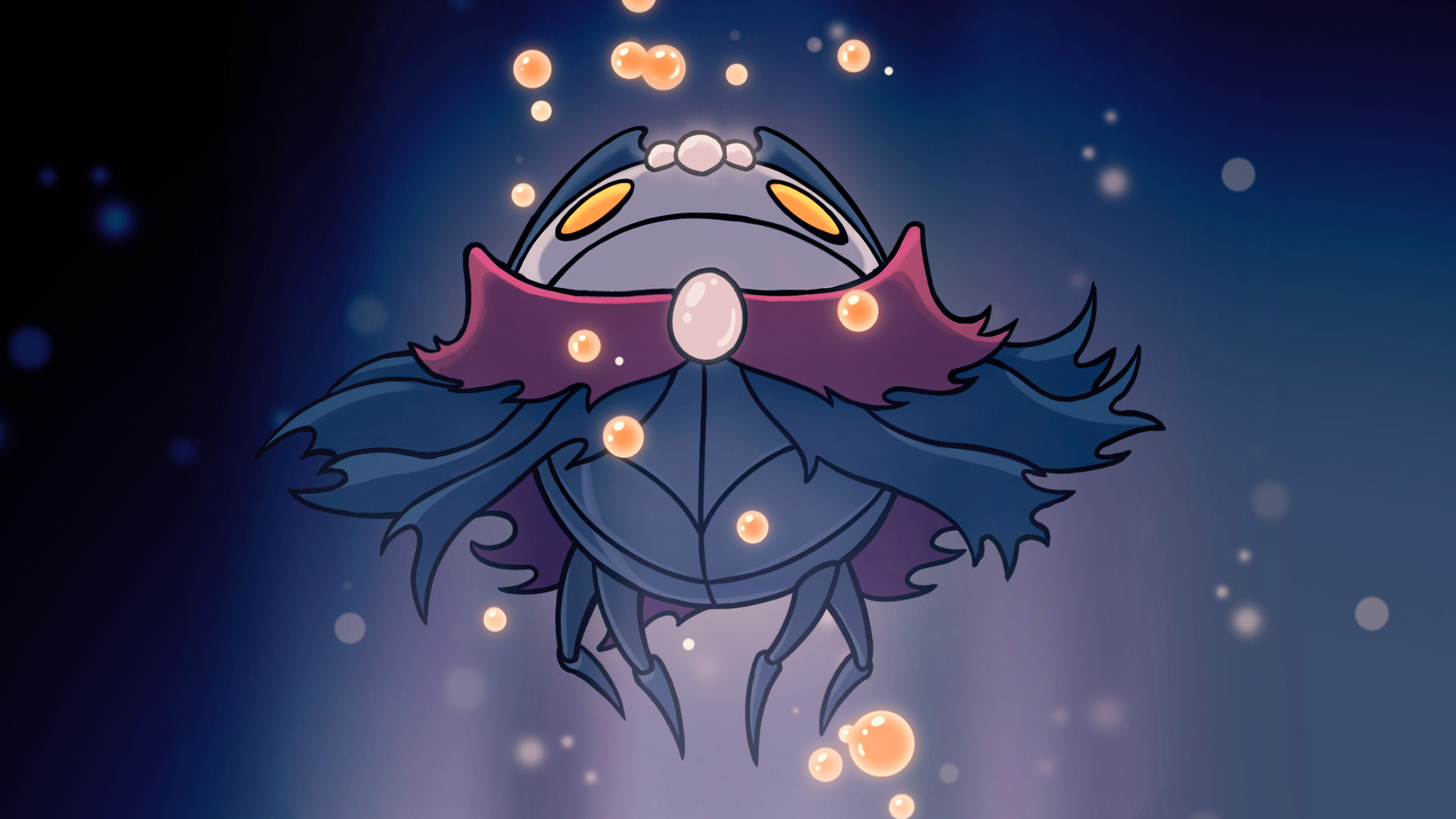 Soul Master, Hollow Knight, Glowing orange orbs, Full HD Desktop wallpaper