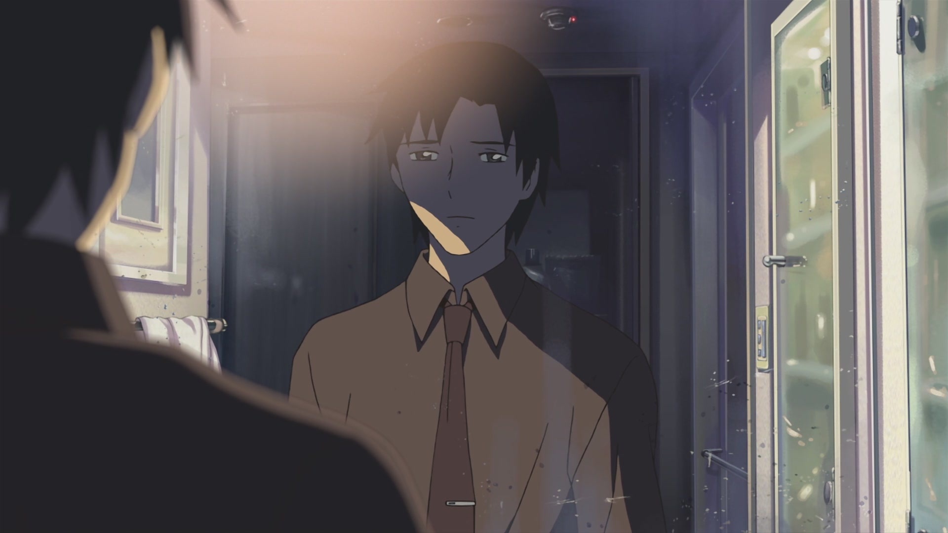 Takaki Tono mirror reflection, 5 Centimeters per Second, Apartment bathroom mirror, Full HD Desktop wallpaper