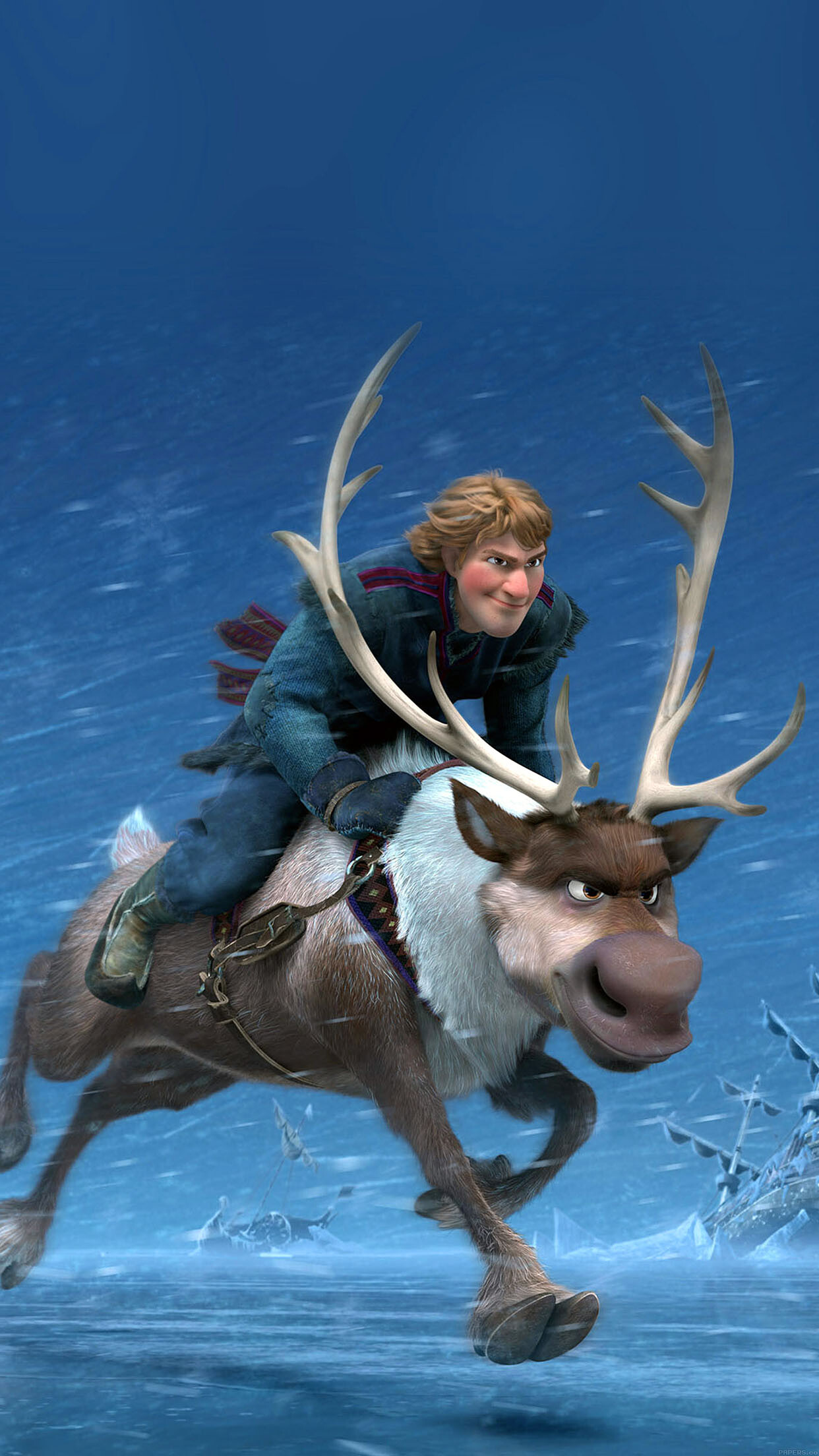 Kristoff and Sven, Frozen Wallpaper, 1250x2210 HD Phone