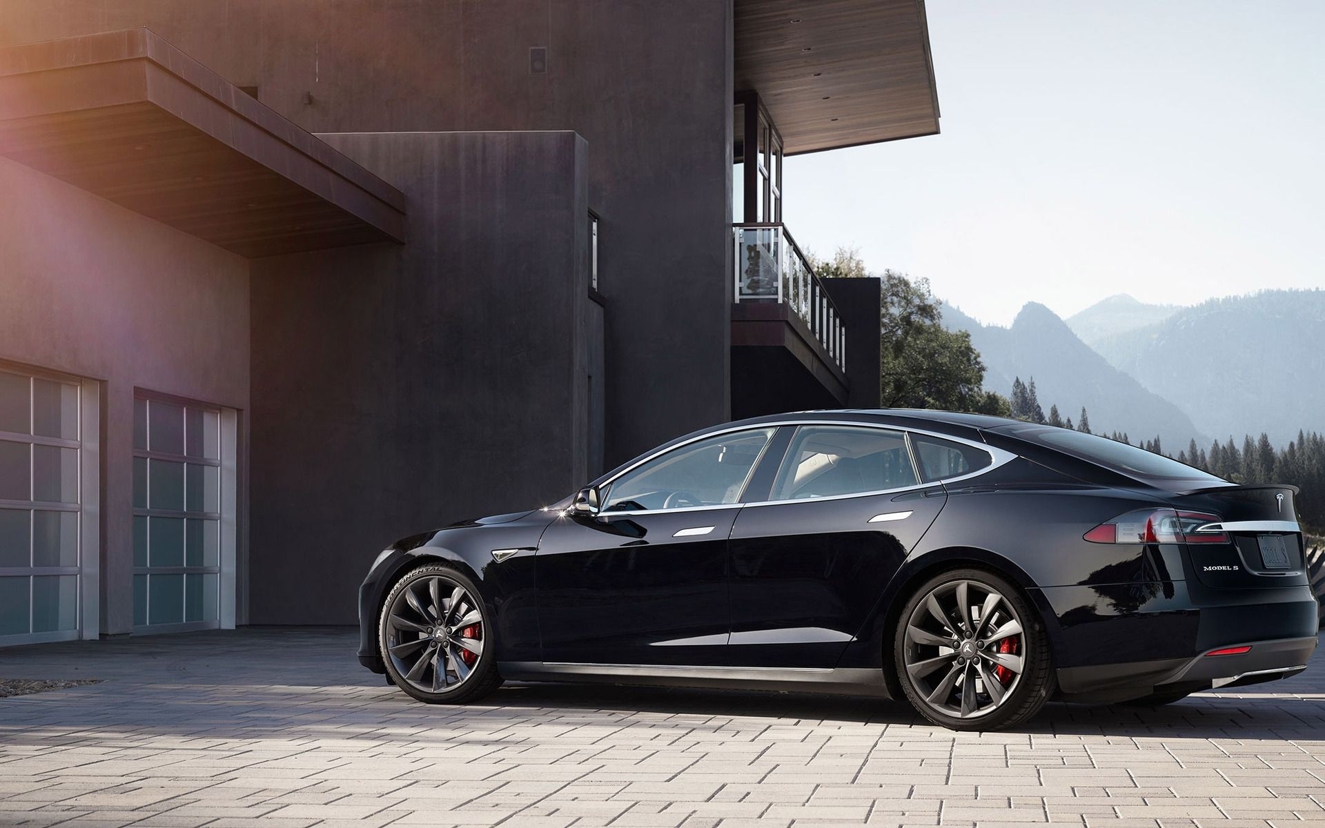 Tesla Model 3, Captivating black wallpapers, High-definition visuals, Stylish appeal, 1920x1200 HD Desktop
