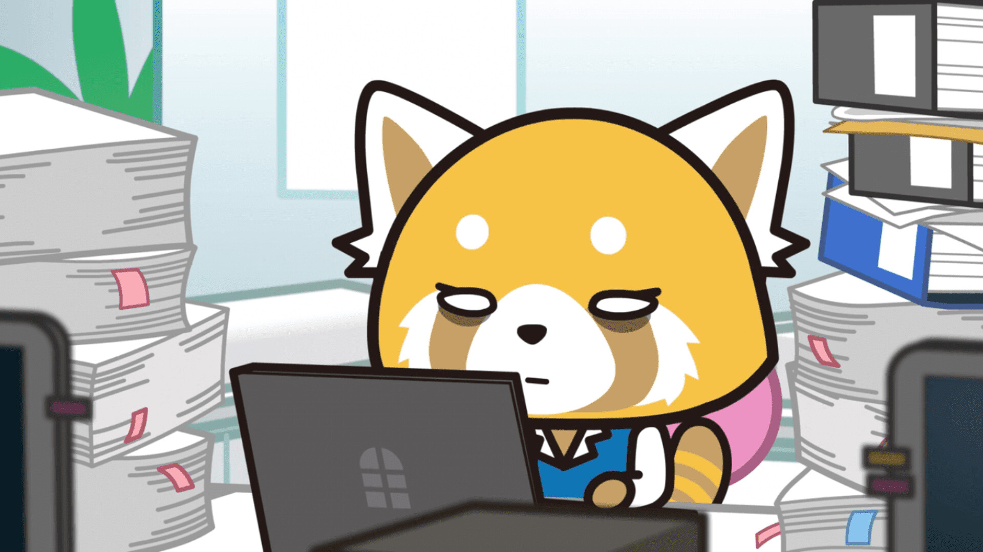 Aggretsuko, High-quality wallpapers, Adorable background images, Downloadable, 1920x1080 Full HD Desktop