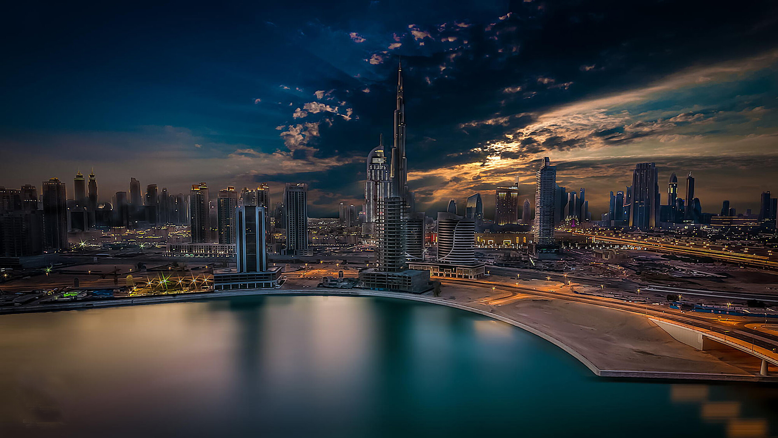 United Arab Emirates, City, Burj Khalifa, Desktop wallpaper, 2560x1440 HD Desktop