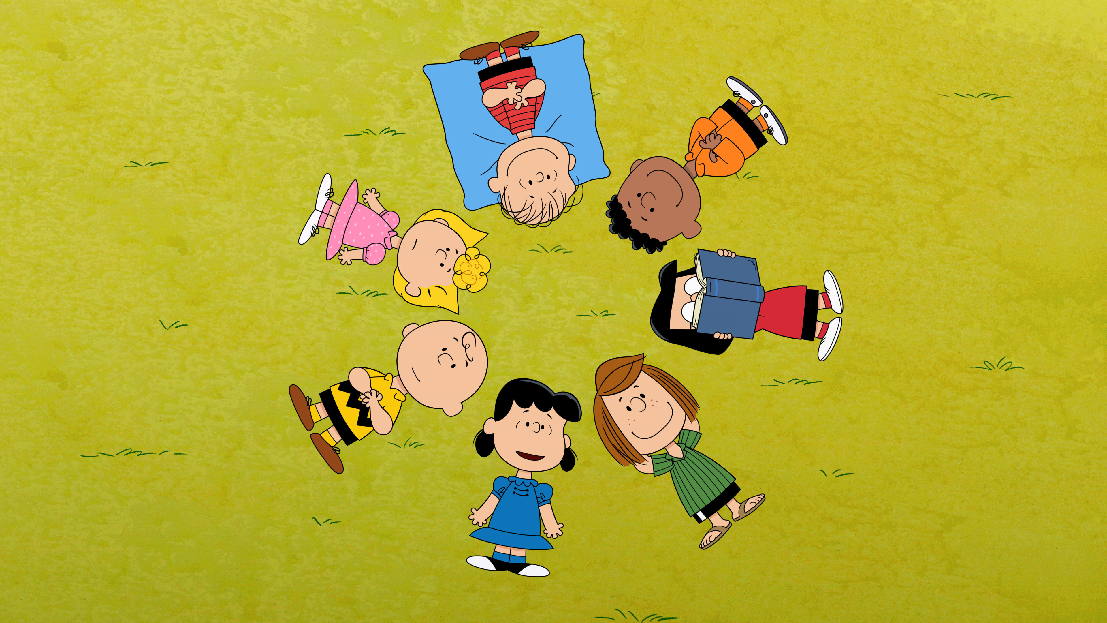Charlie Brown, Linus van Pelt, Lucy van Pelt, Peppermint Patty, Peanuts gang, 4K Desktop wallpaper