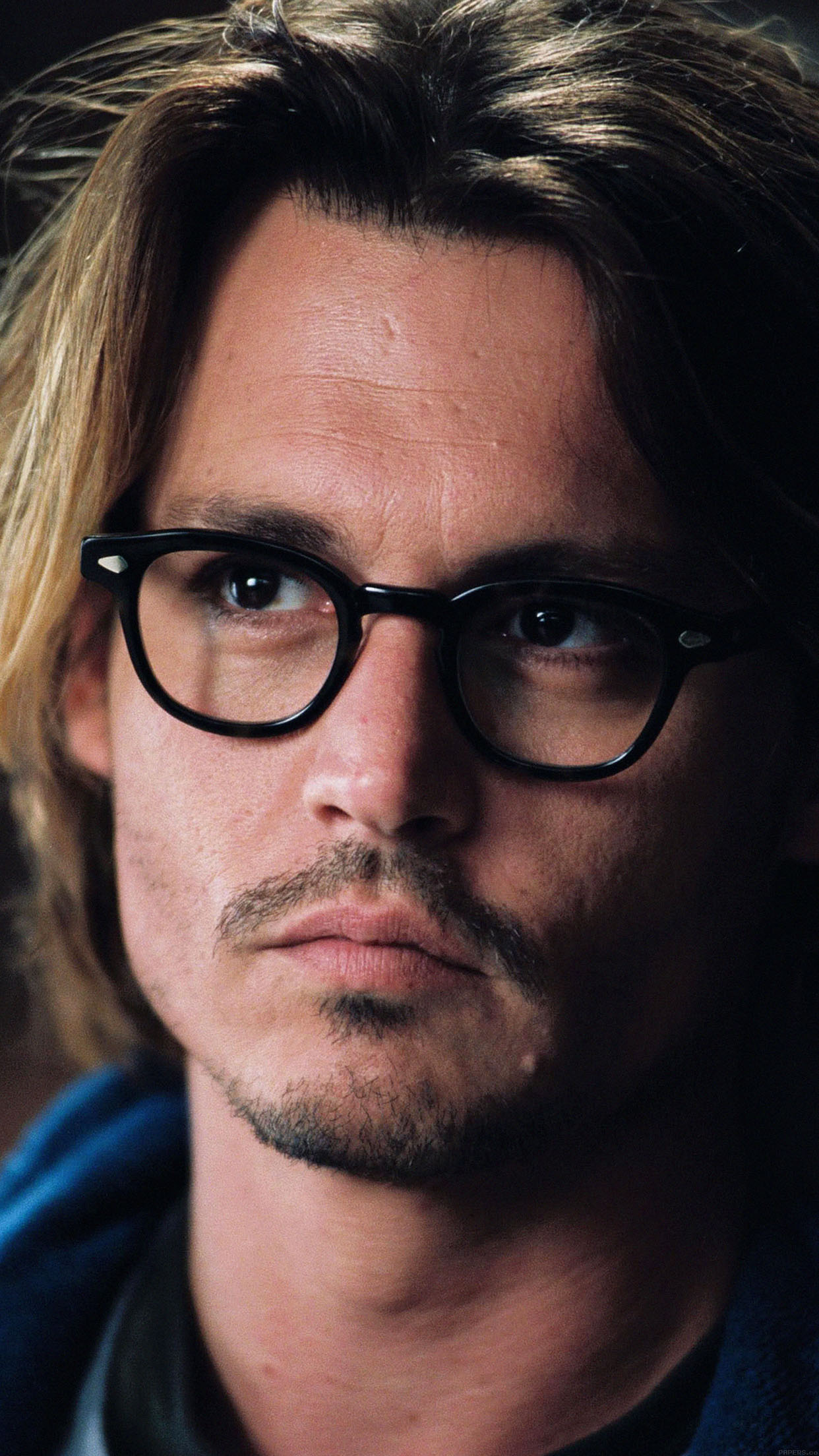 Johnny Depp, iPhone wallpaper, Glass film actor, 1250x2210 HD Phone