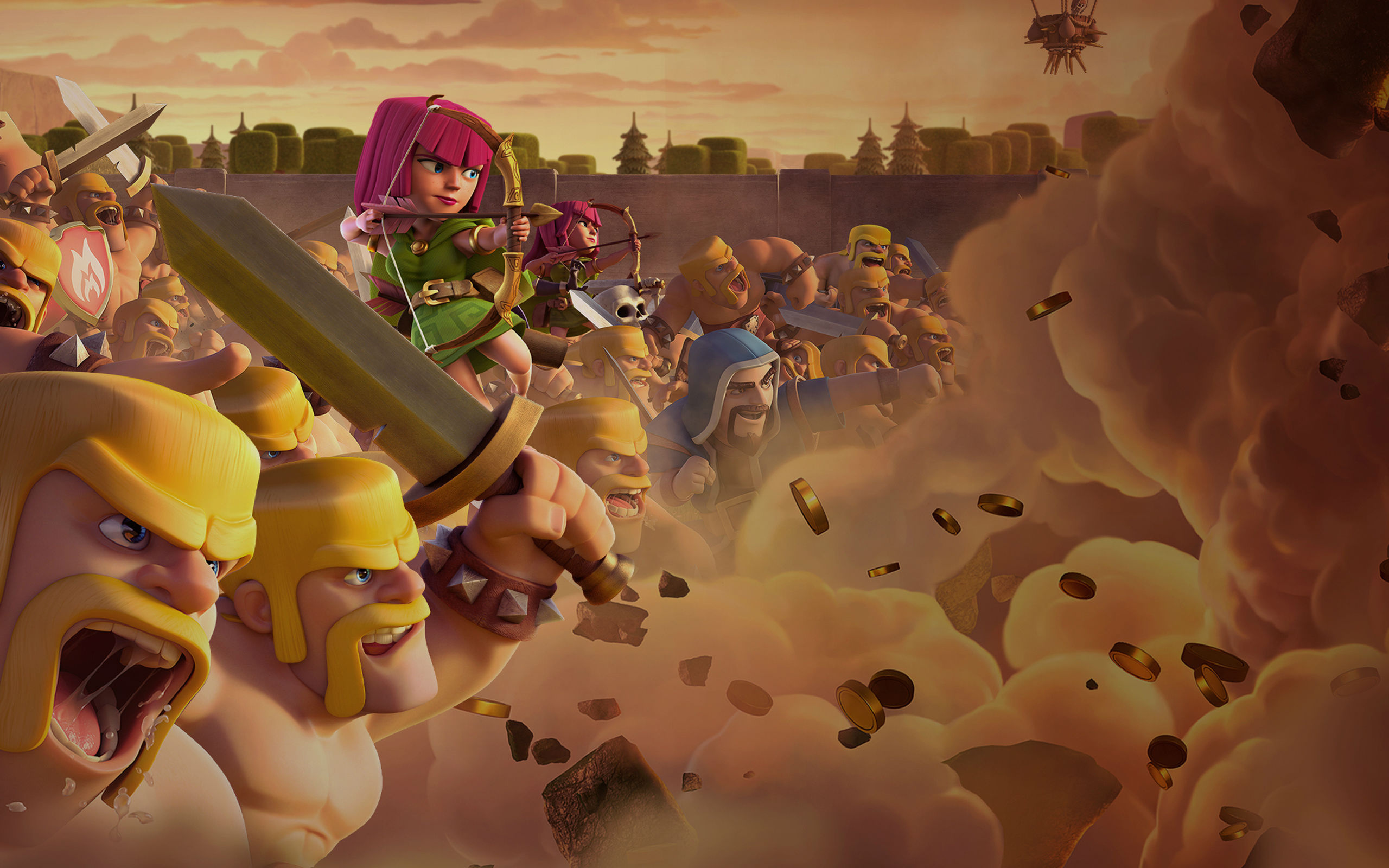 Clash of Clans, Games 4k ultra HD, Giant wallpapers, Mobile and tablet, 2560x1600 HD Desktop