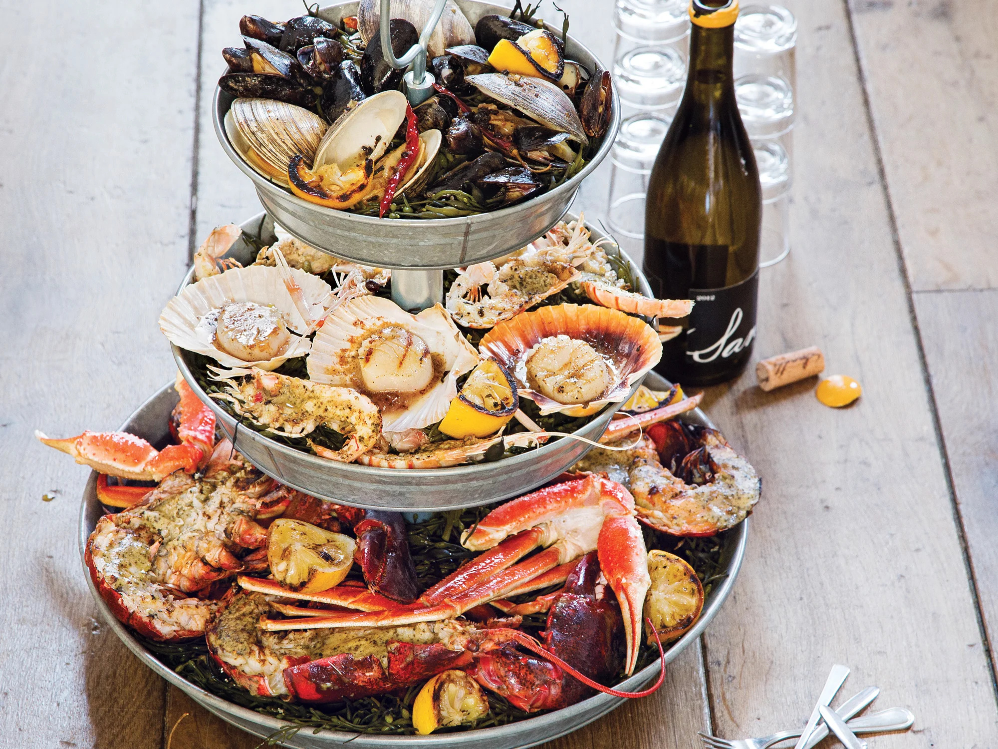 Grilled seafood tower, Saveur, Seafood delicacies, Seafood platter, 2000x1500 HD Desktop