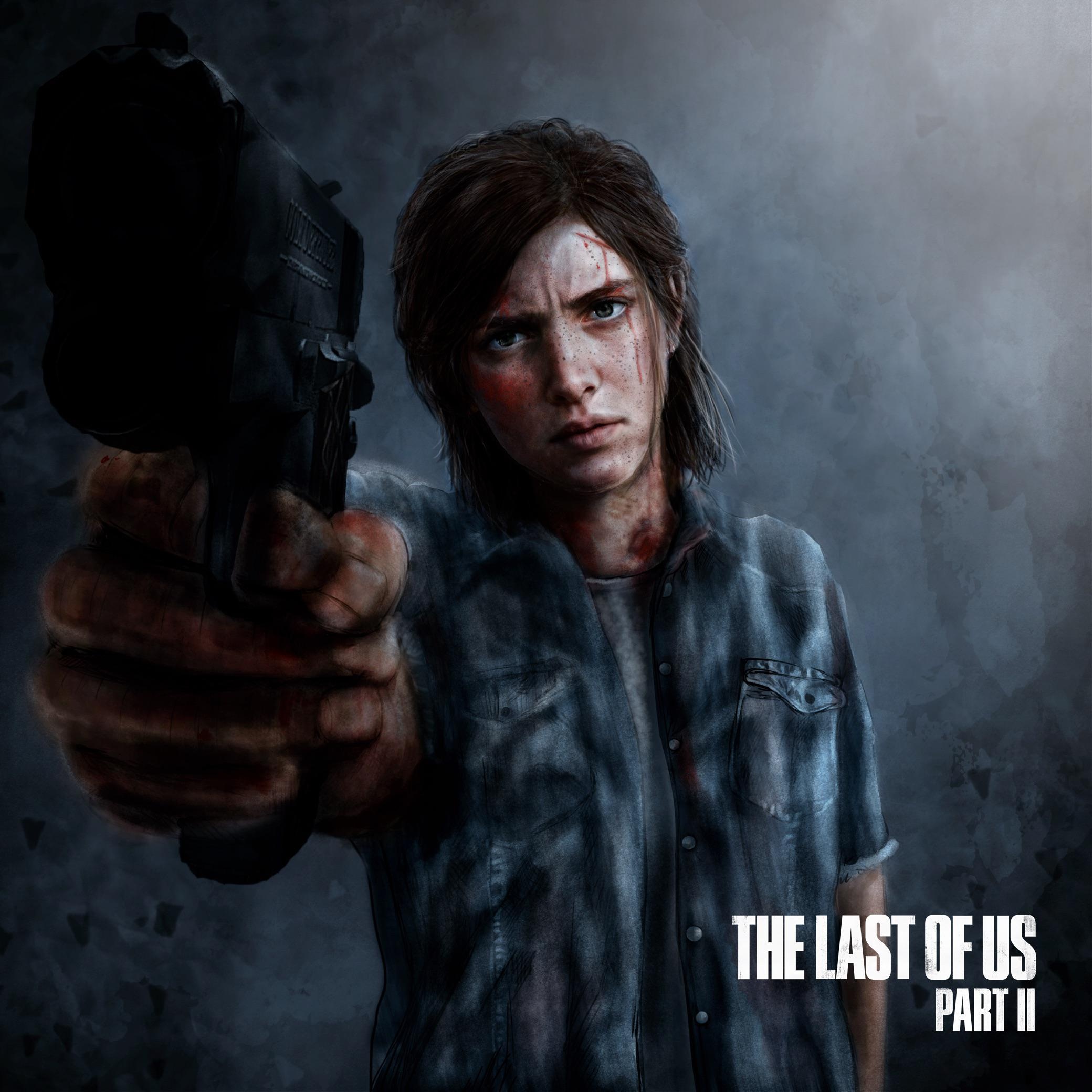 Ellie Williams, aimed semi-automatic pistol, THE LAST OF US PART II, HD Phone wallpaper