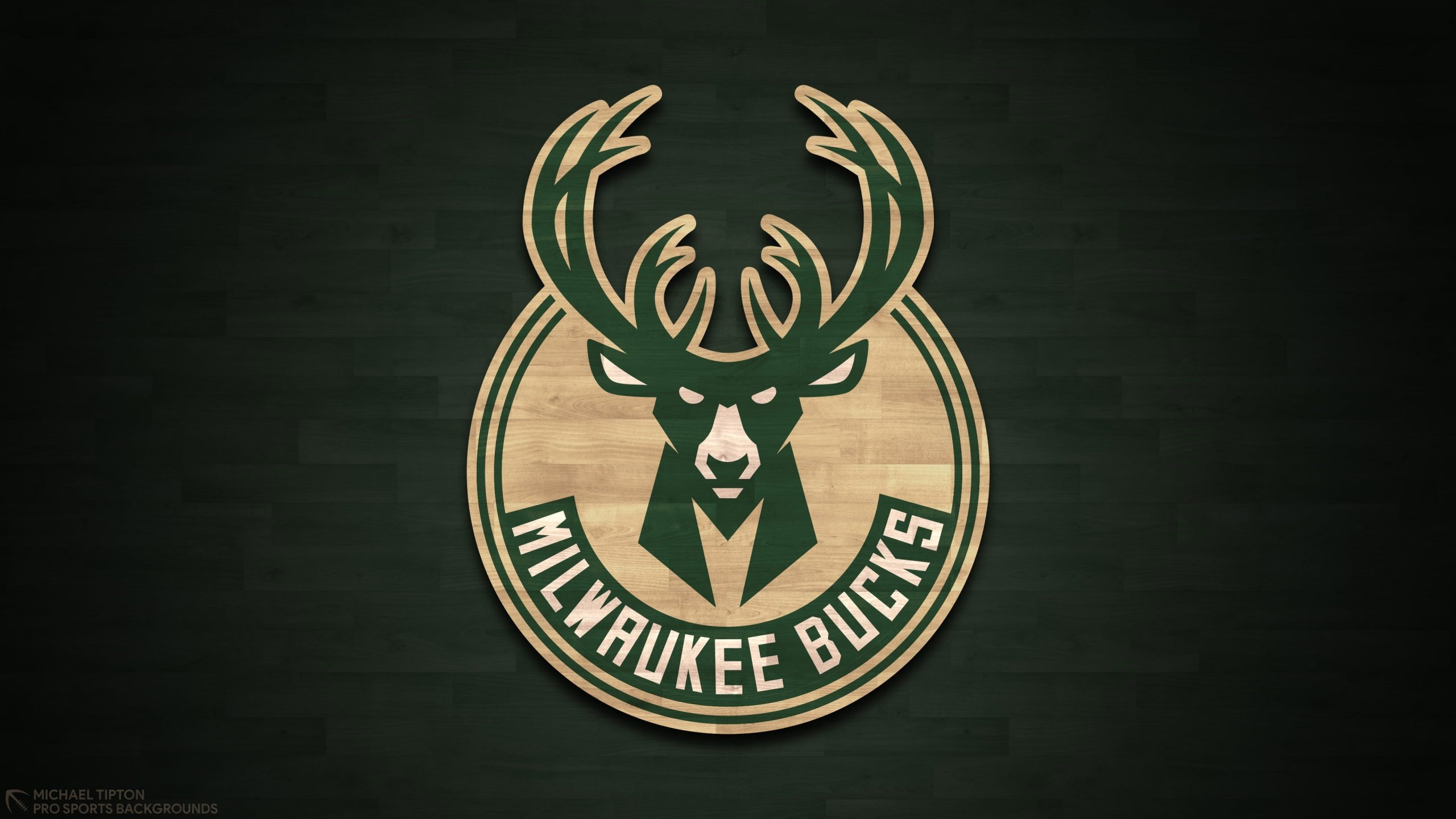 Milwaukee Bucks logo, Buck head circular emblem, NBA, HD Desktop wallpaper