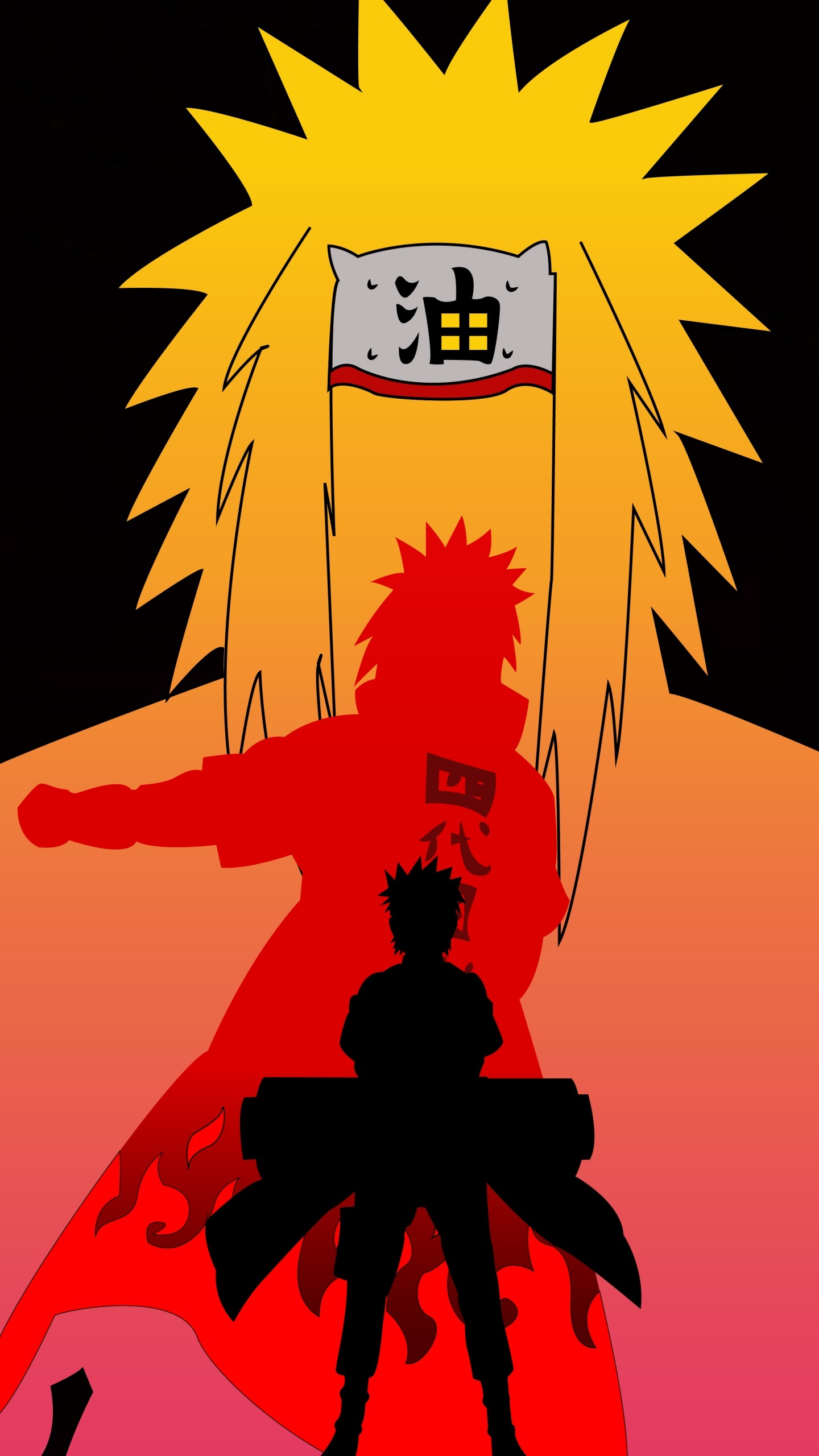 Naruto Uzumaki, Minato Namikaze, Jiraiya, HD Phone wallpaper