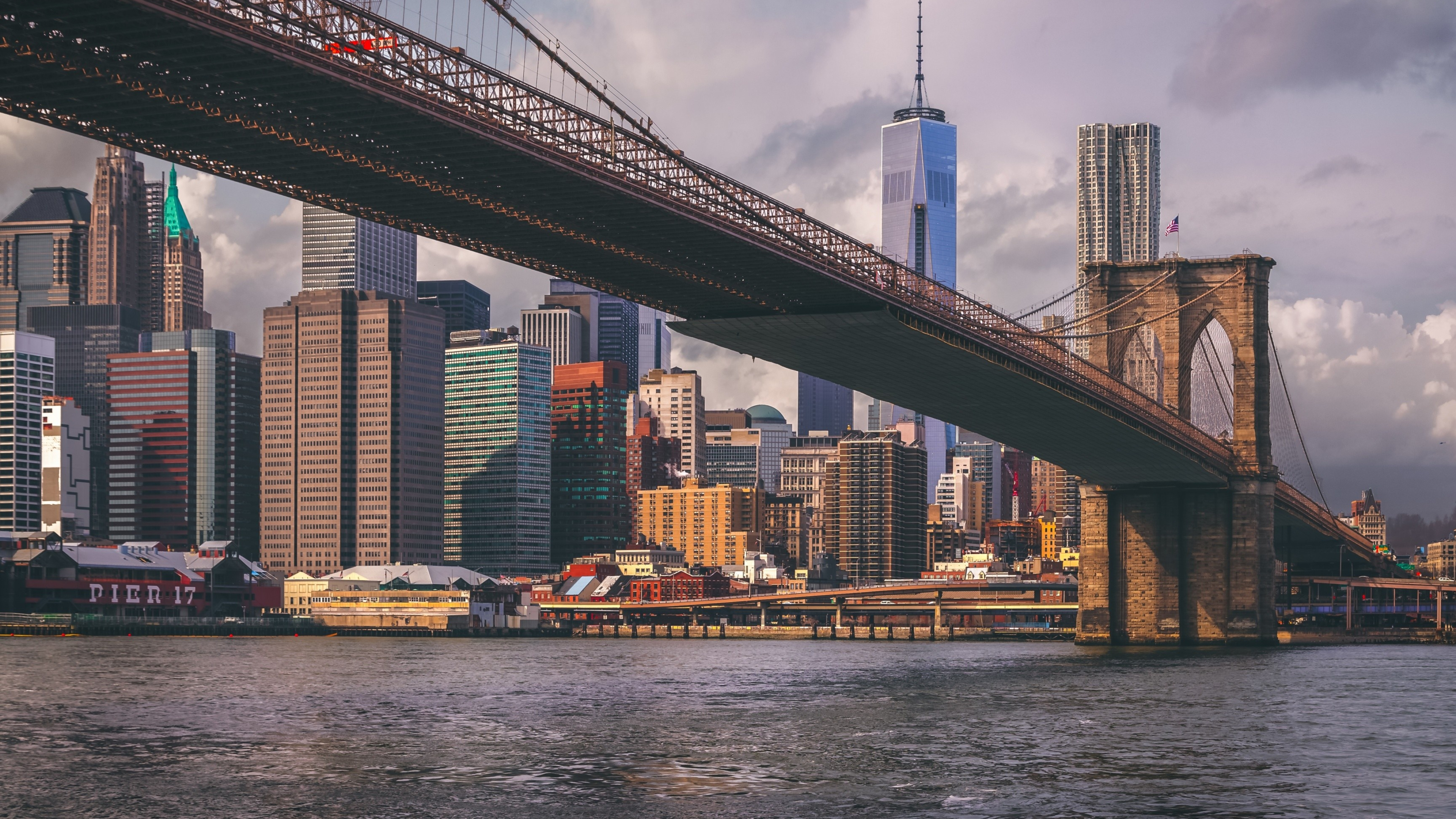 Brooklyn Bridge wallpapers, Iconic structure, NYC landmark, Majestic architecture, 3840x2160 4K Desktop