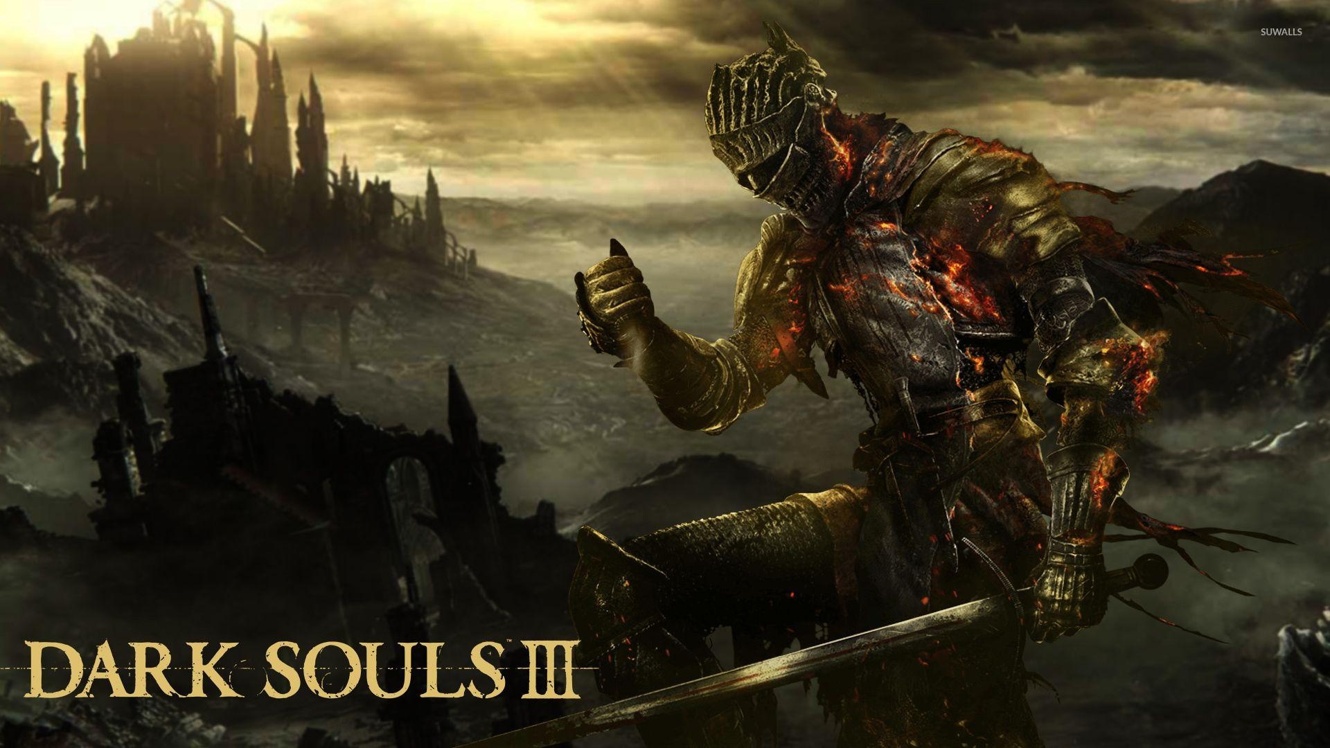 Flaming knight in Dark Souls III 1920x1080