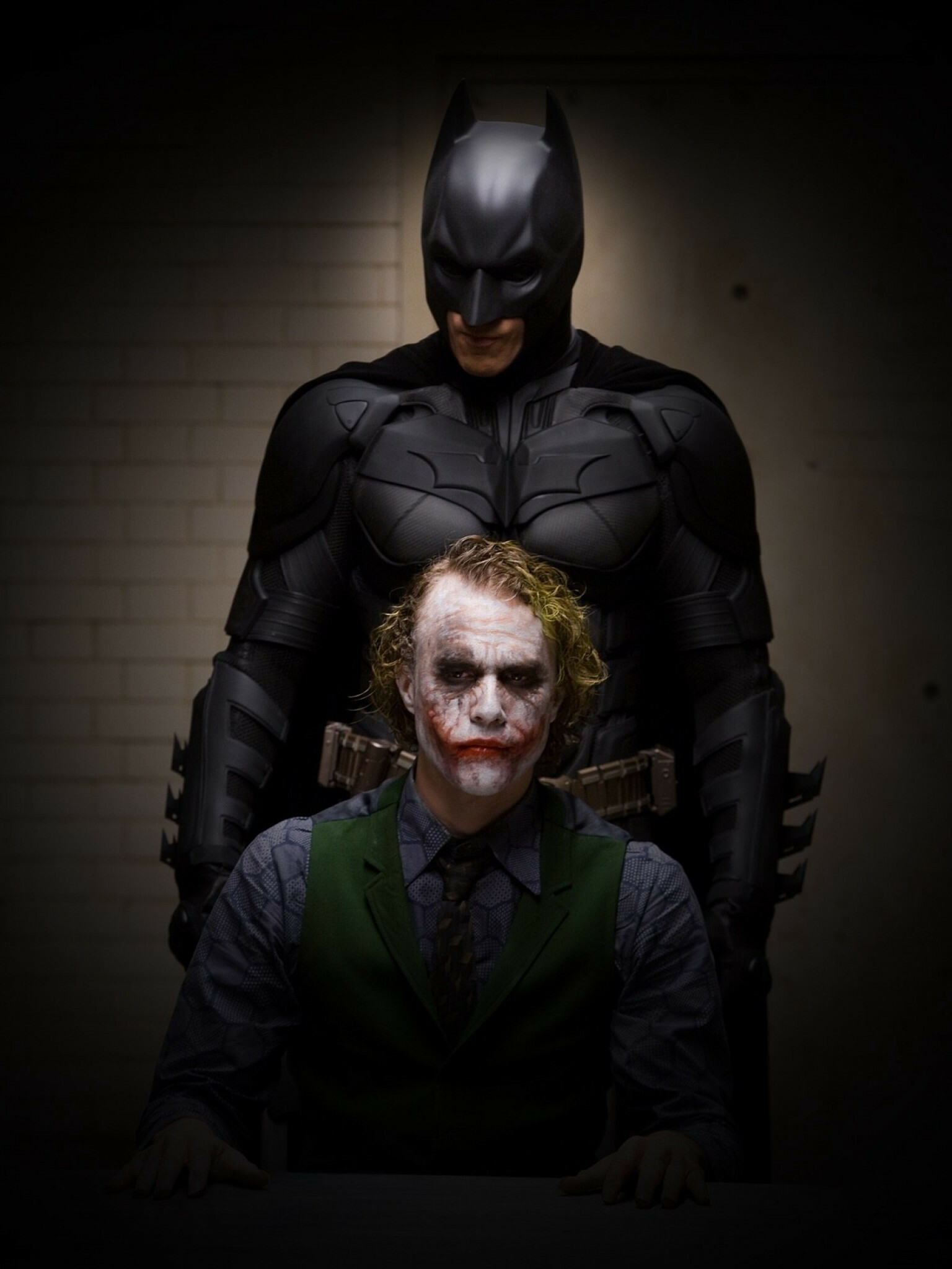 The Dark Knight, Batman-Joker dynamic, Apple iPad walls, Heath Ledger tribute, 1540x2050 HD Phone