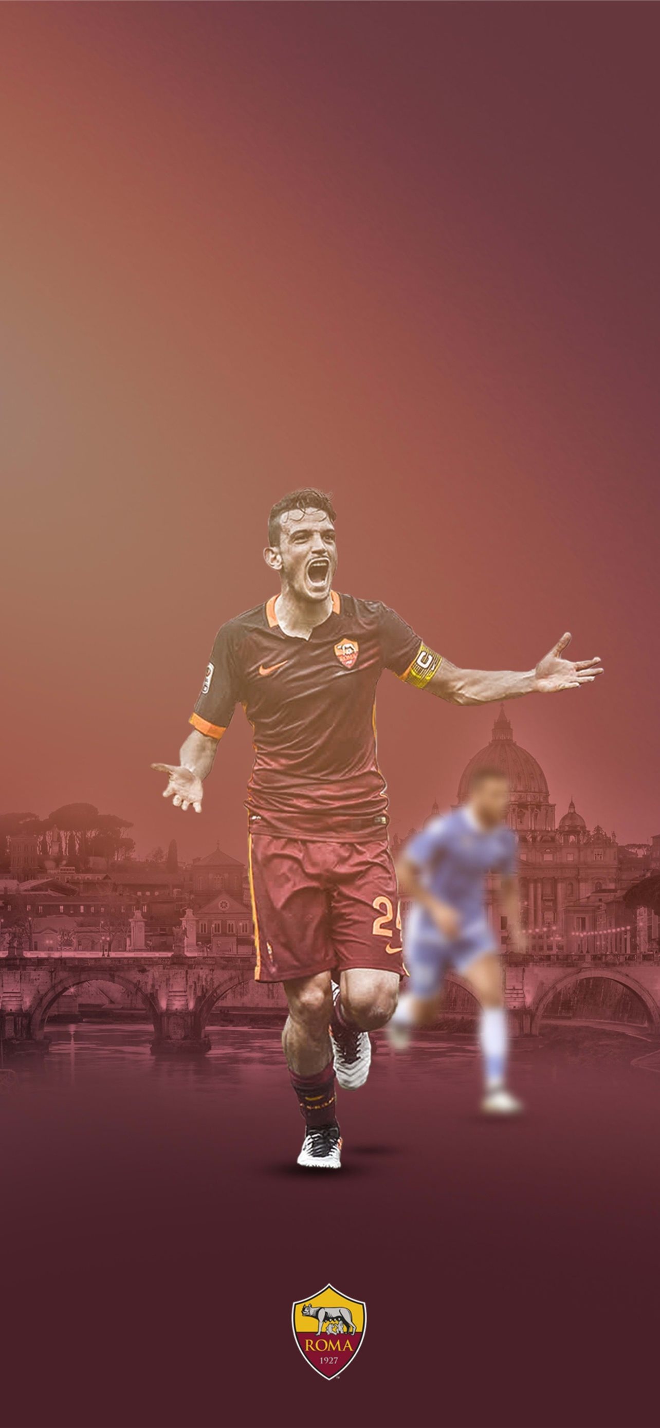 Alessandro Florenzi, AS Roma Wallpaper, 1290x2780 HD Phone