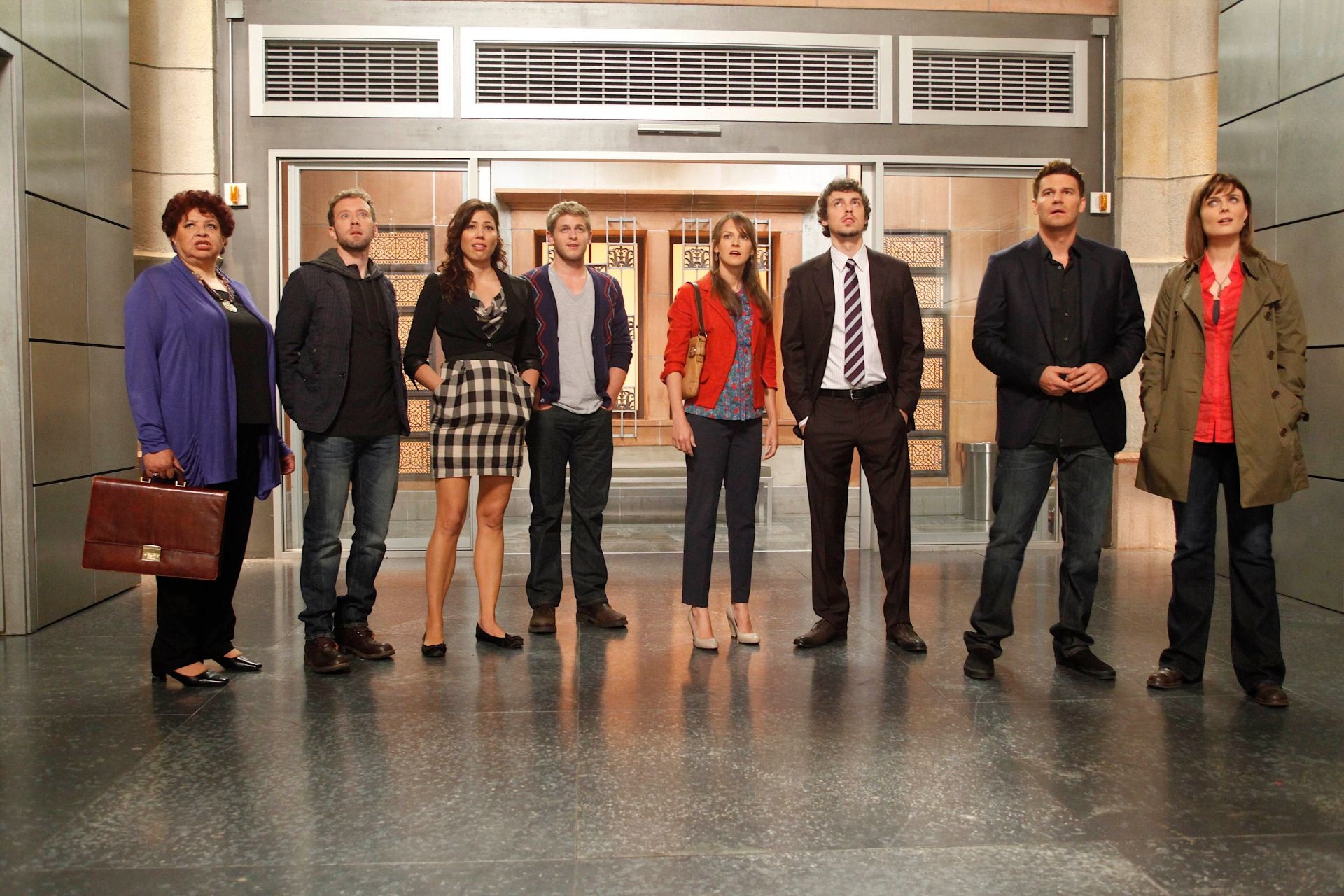 TV Show Bones David Boreanaz Seeley Booth Temperance Brennan Emily Deschanel Michaela Conlin Angela Montenegro; | Wendell bray, Bones tv series, Booth and bones 1920x1280