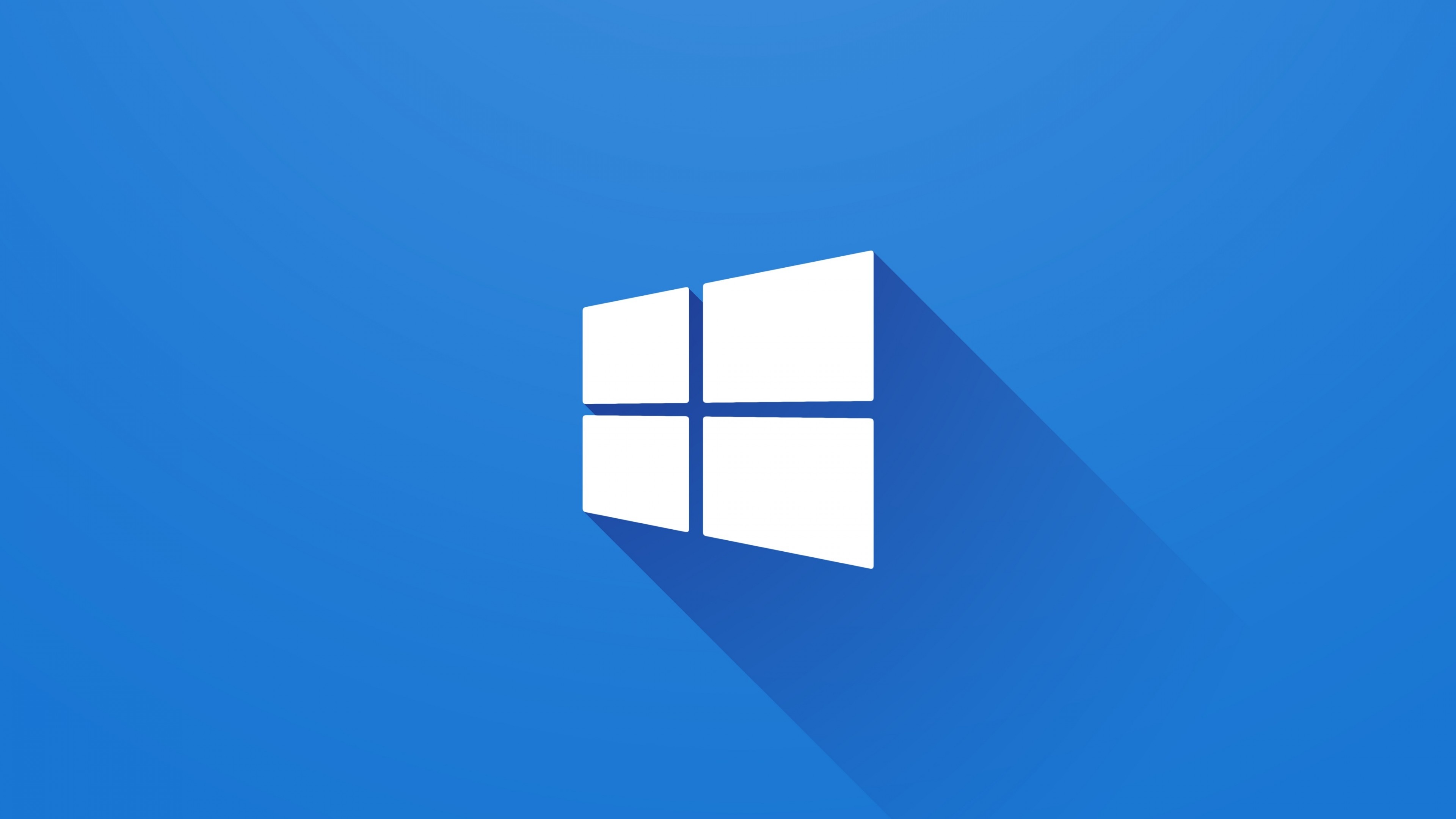 Microsoft Windows logo, long shadow effect, blue gradient, 4K Desktop wallpaper