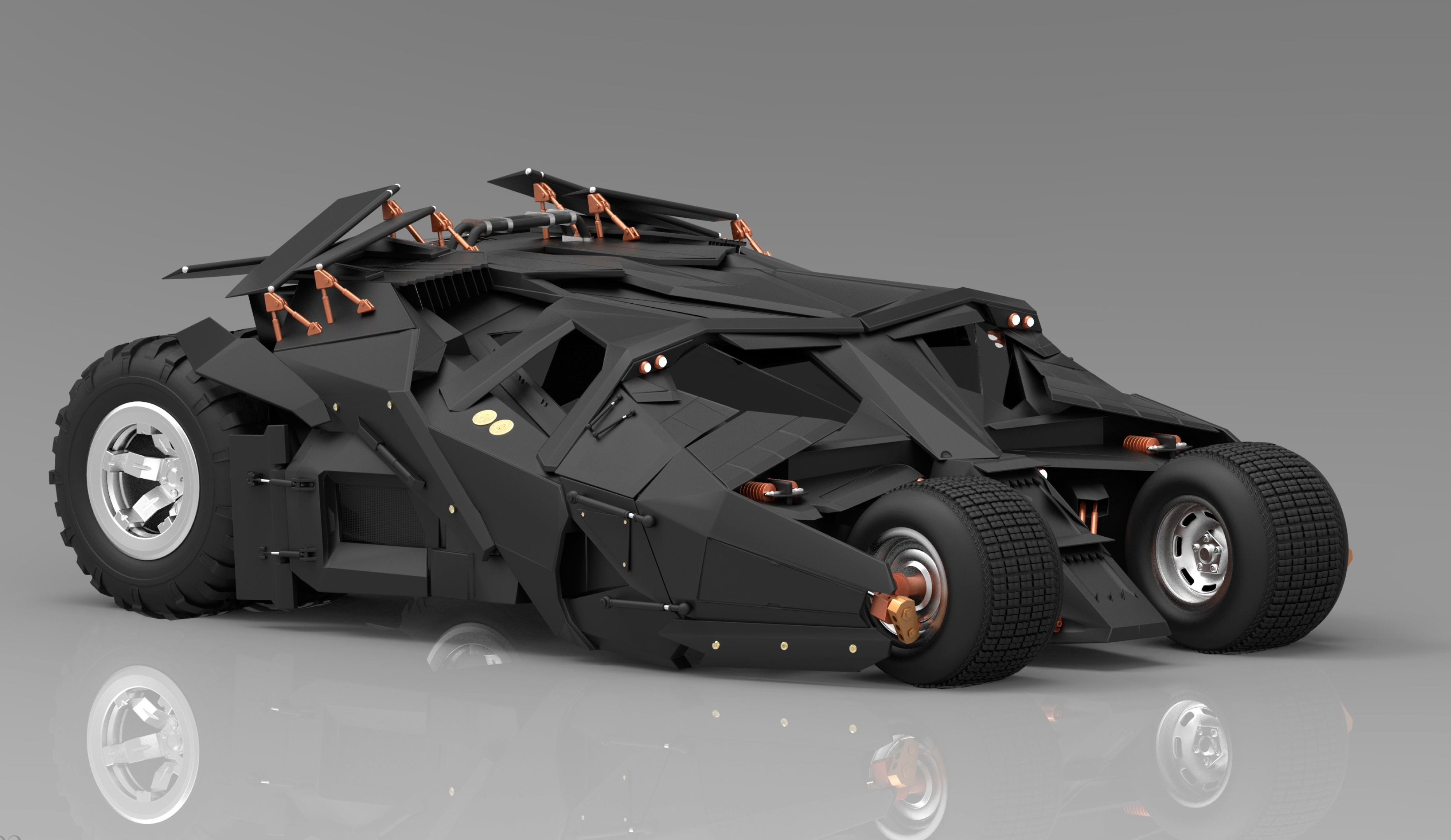 Custom Batmobile hot rod, Dark Knight movie tribute, Film-inspired wallpaper, Stylish superhero ride, 3730x2160 HD Desktop