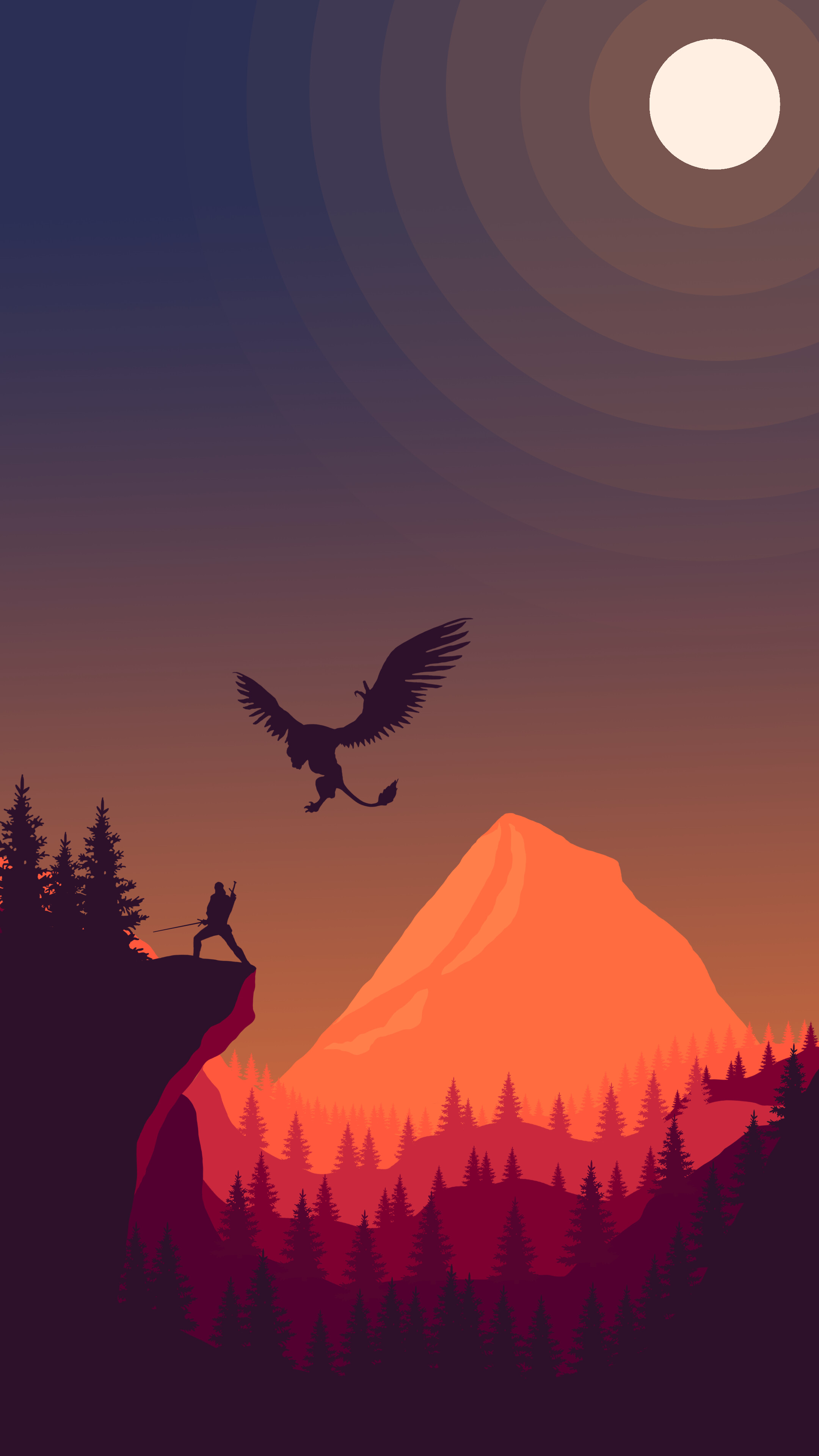 4K minimal Witcher wallpapers, Artistic simplicity, 2160x3840 4K Phone