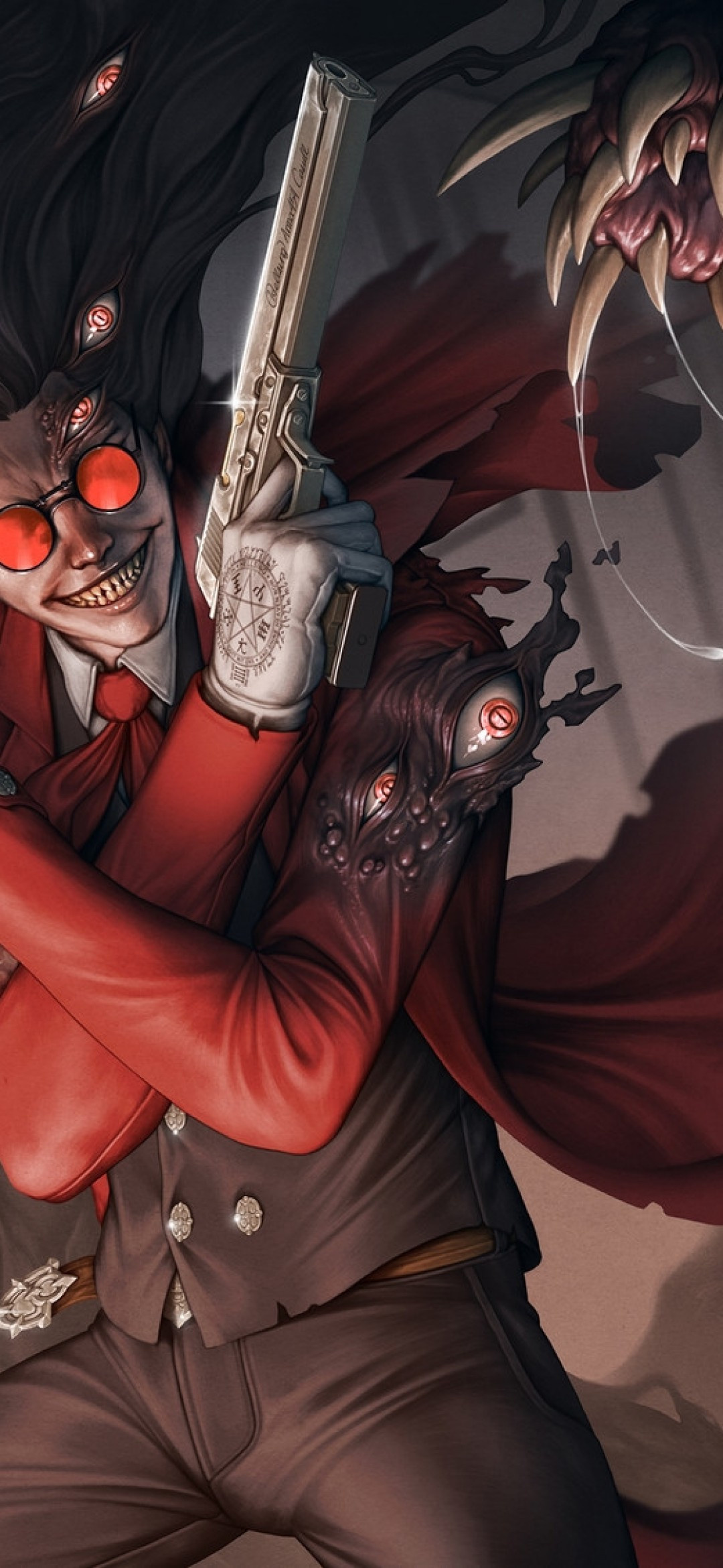 Hellsing Alucard, Vampire monsters wallpapers, Xiaomi Mi, Huawei P30 Pro, Vivo V15 Pro, 1080x2340 HD Phone