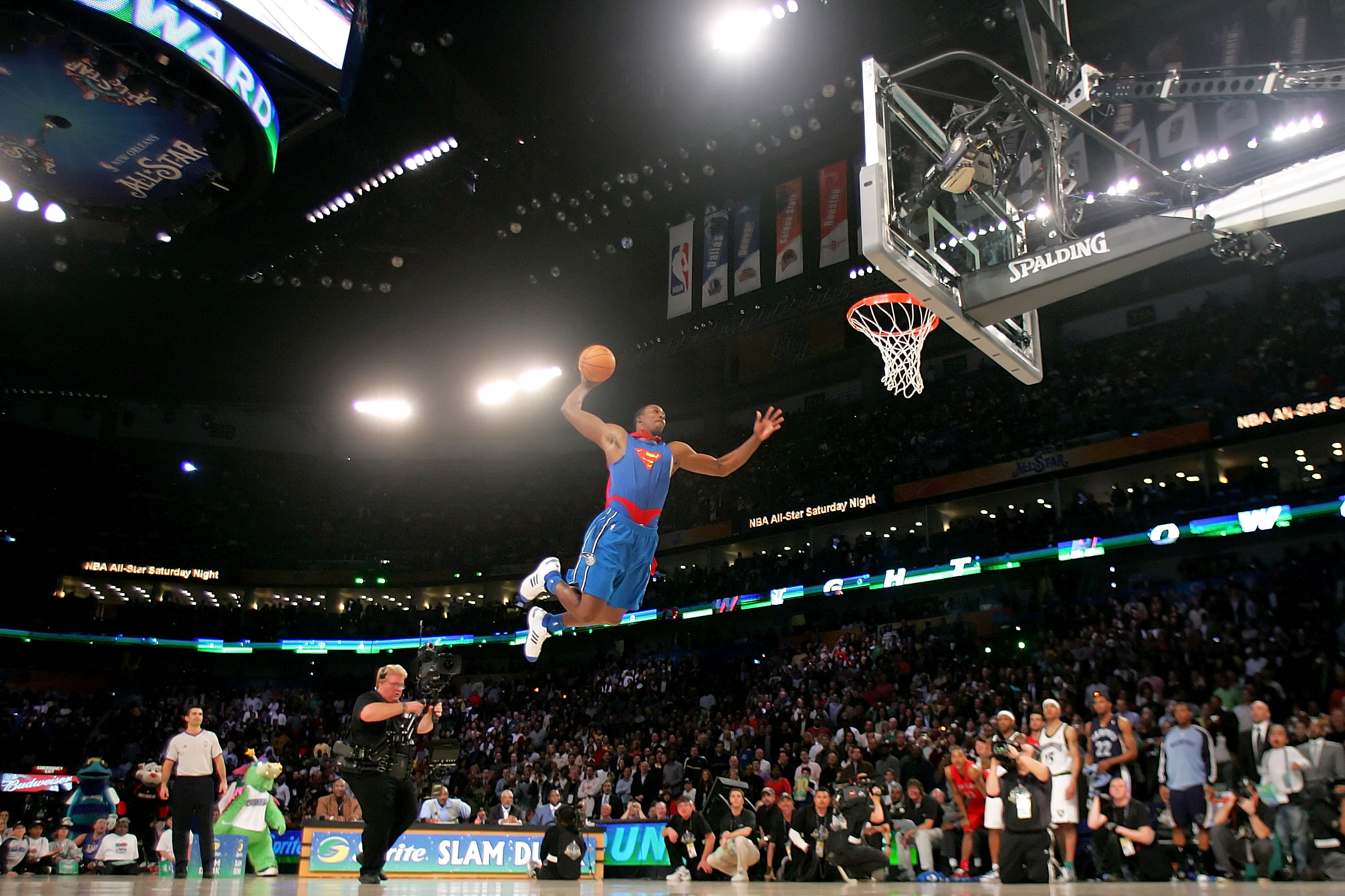 Dwight Howard Superman dunk, NBA Slam Dunk Contest, Basketball hoop backboard, HD Desktop wallpaper