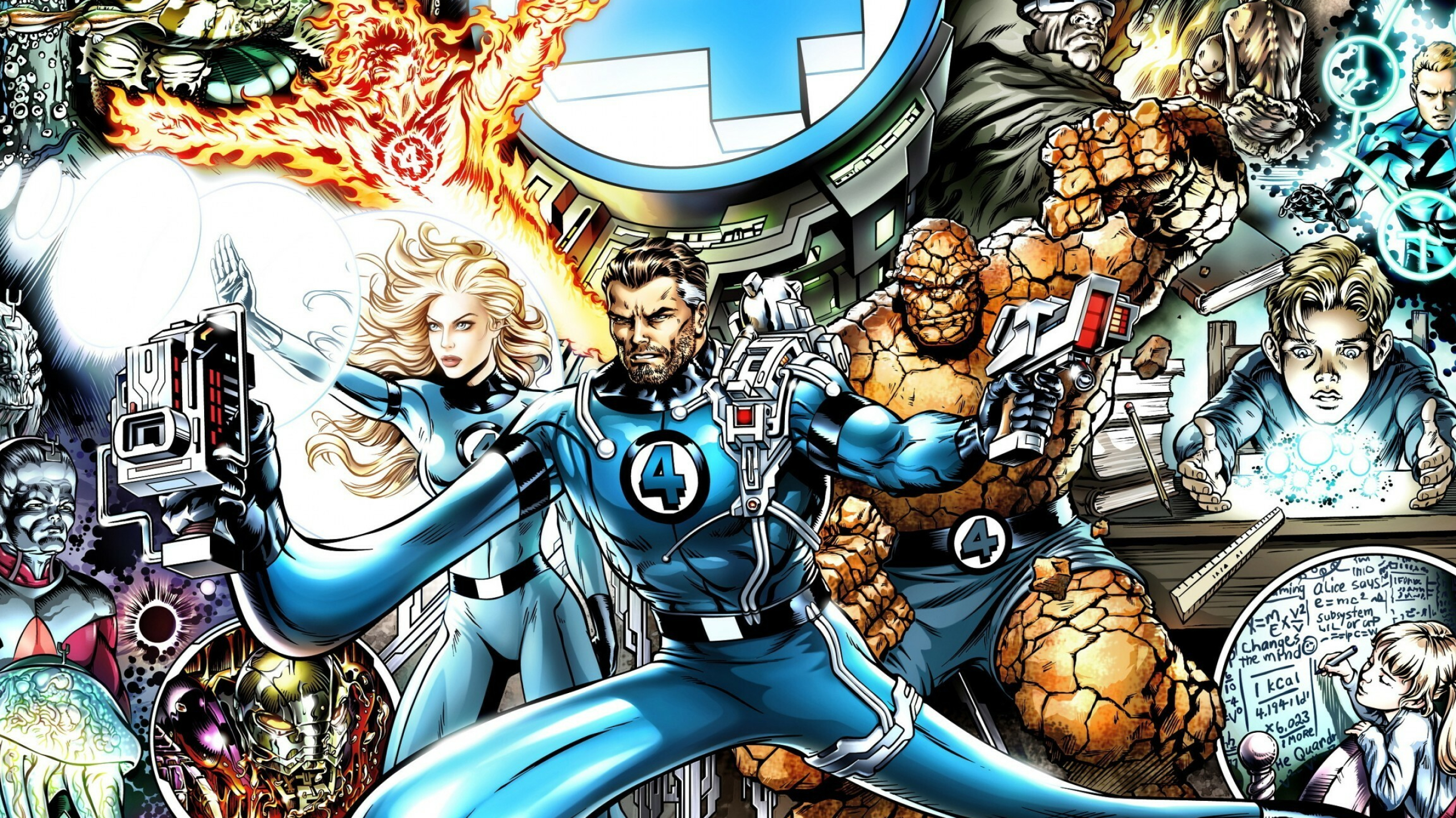 Fantastic Four widescreen wallpaper, Superhero team, Iconic characters, Marvel Universe, 2560x1440 HD Desktop