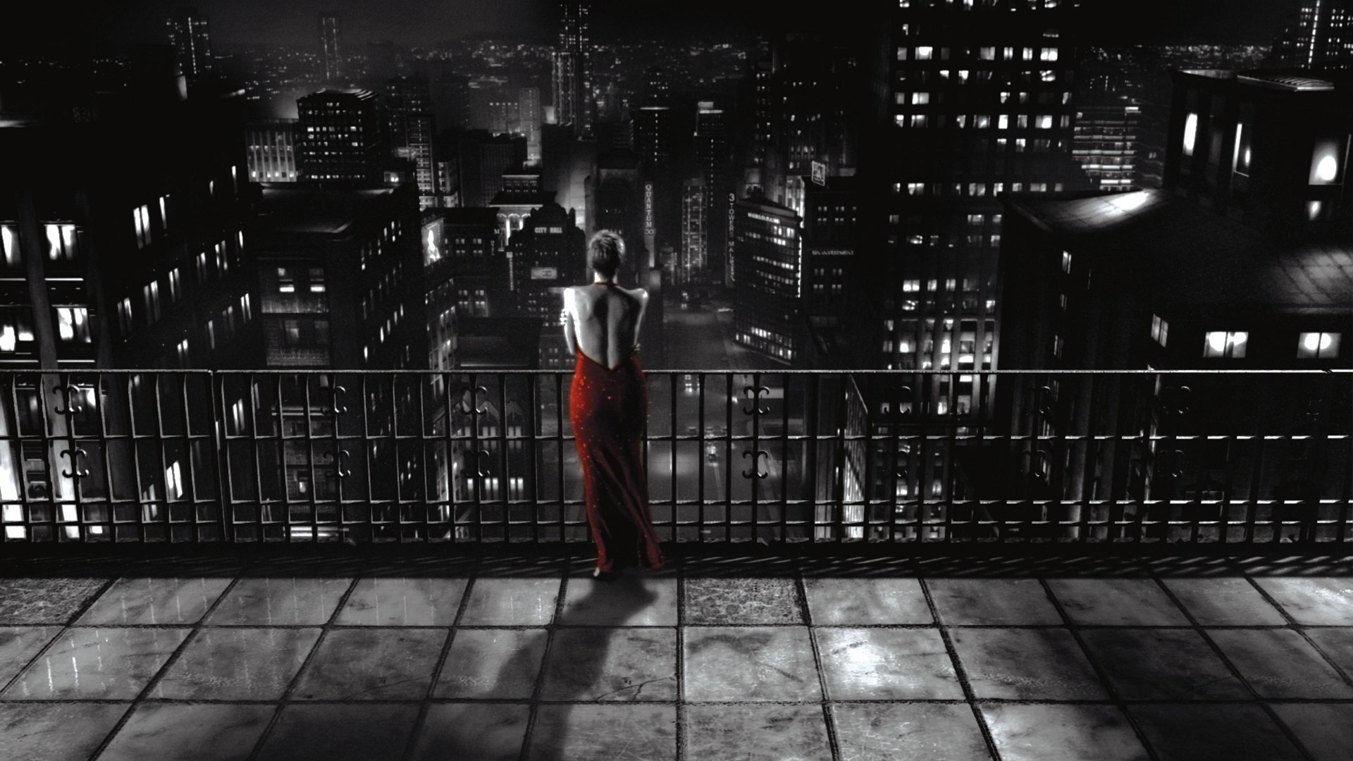 Sin City, Intense atmosphere, Noir masterpiece, Graphic novel adaptation, 1920x1080 Full HD Desktop