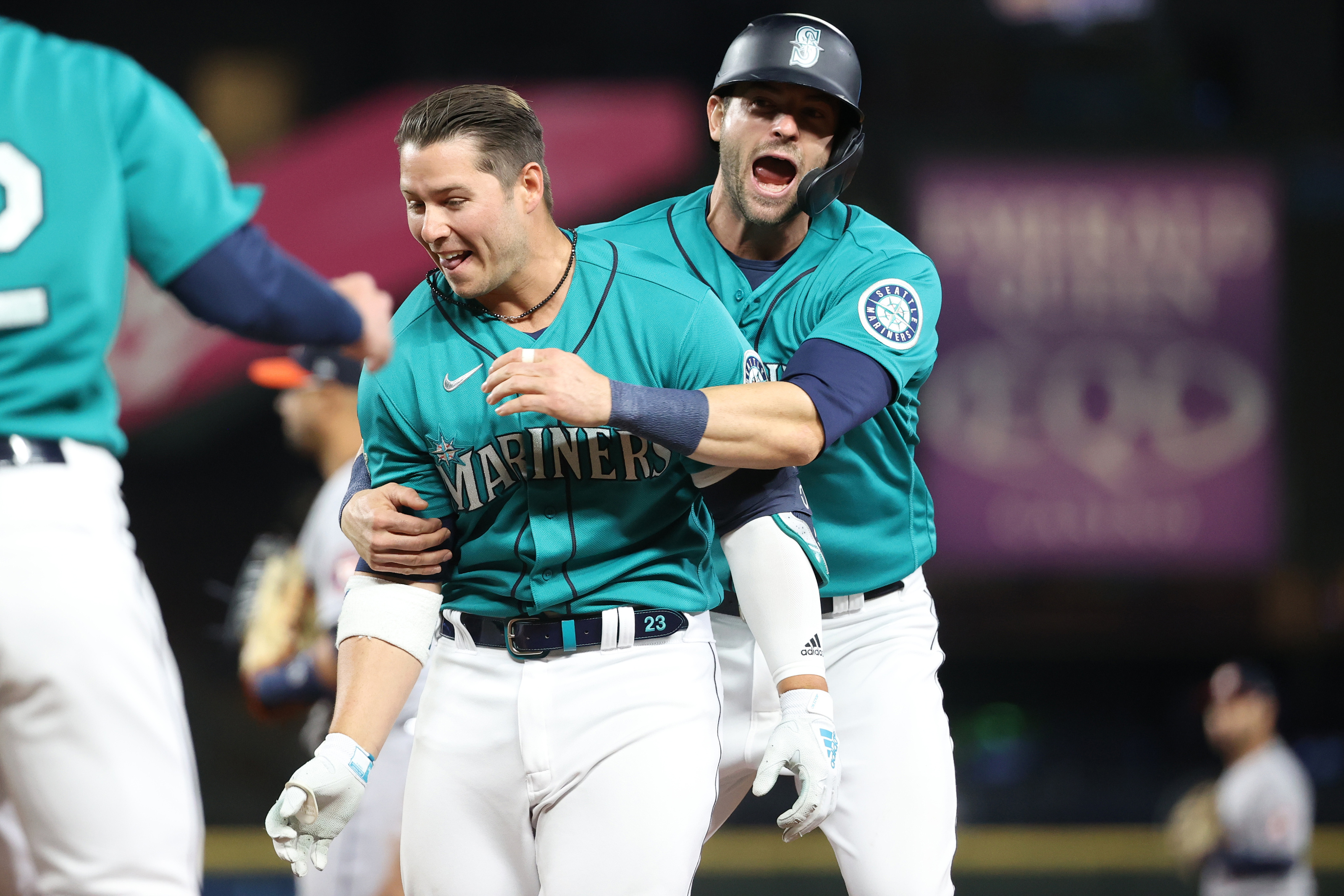 Ty France and Julio Rodrgiuez, Seattle Mariners Wallpaper, 3200x2140 HD Desktop