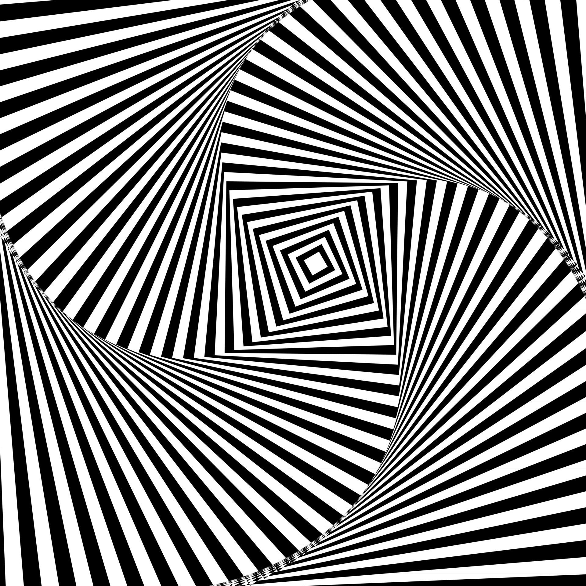 Black and white, Hypnotic Wallpaper, 1920x1920 HD Phone