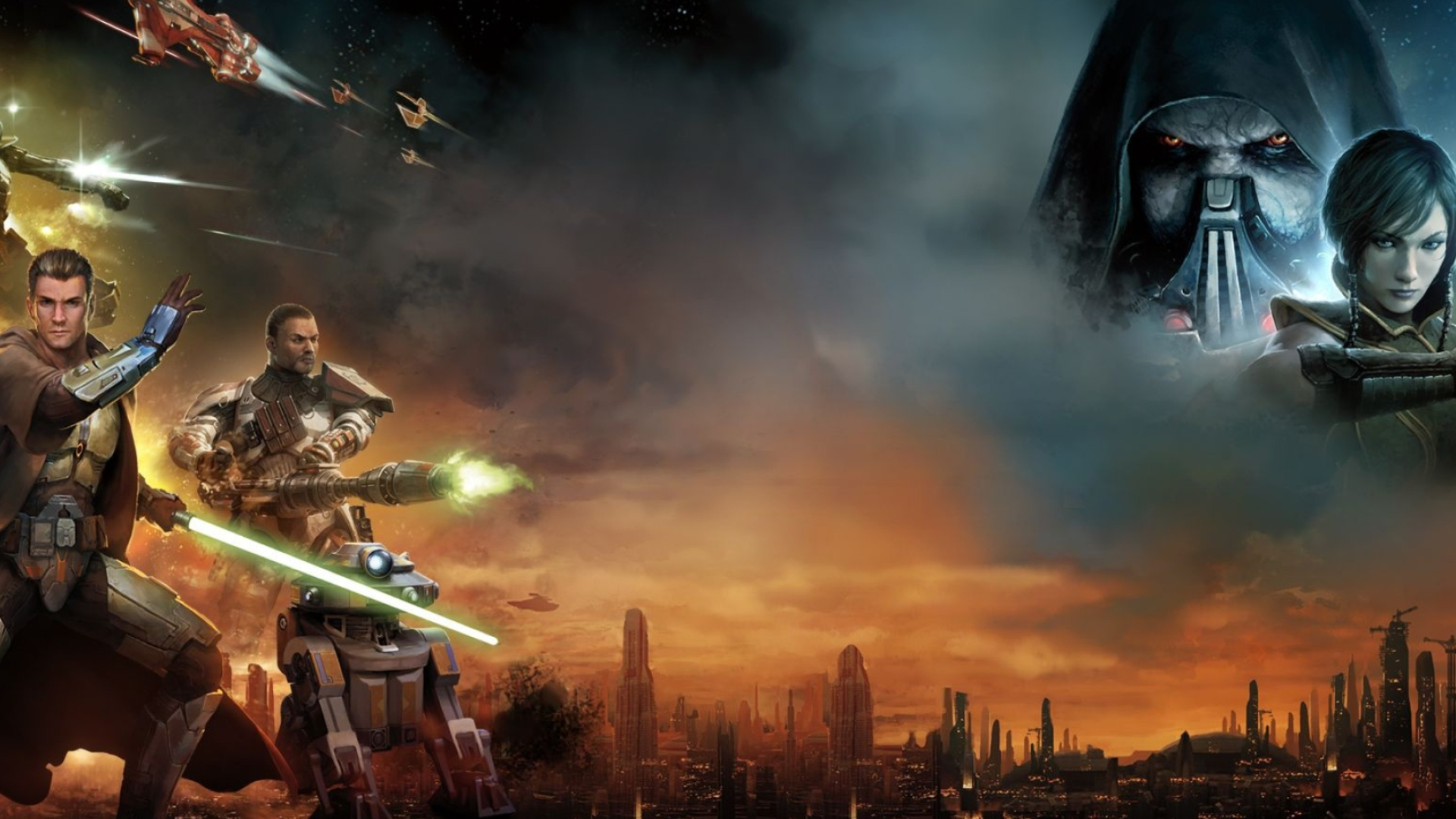 Star Wars the Old Republic, 4K wallpapers, High-definition backgrounds, Epic battles, 1920x1080 Full HD Desktop