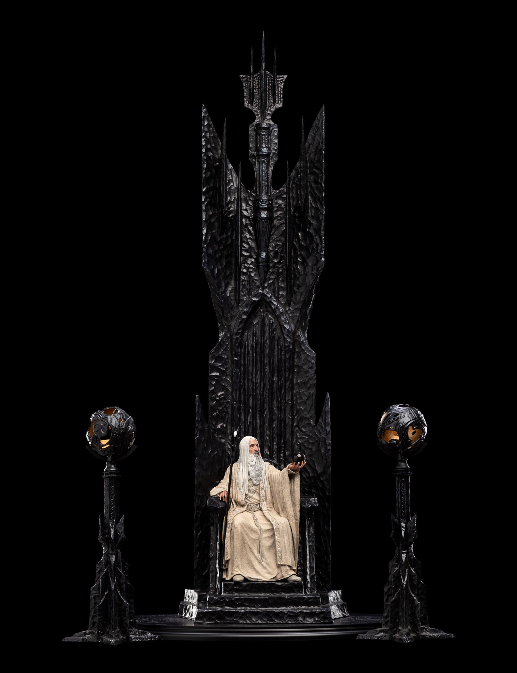 Saruman, Movies, Saruman on Throne, Statue, 1970x2560 HD Phone