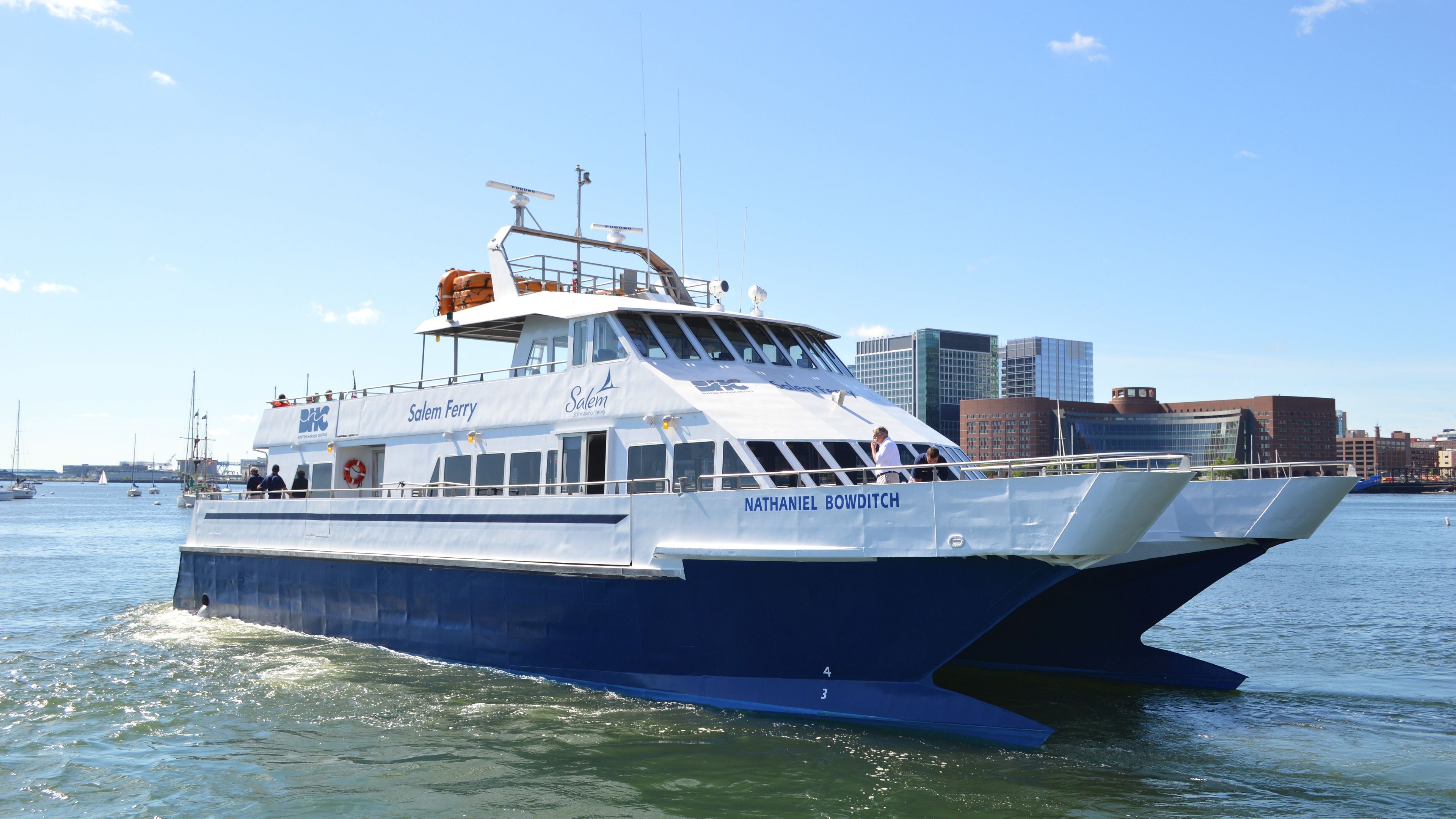 High-speed ferry, Boston to Salem, Efficient transportation, East coast travel, 3840x2160 4K Desktop