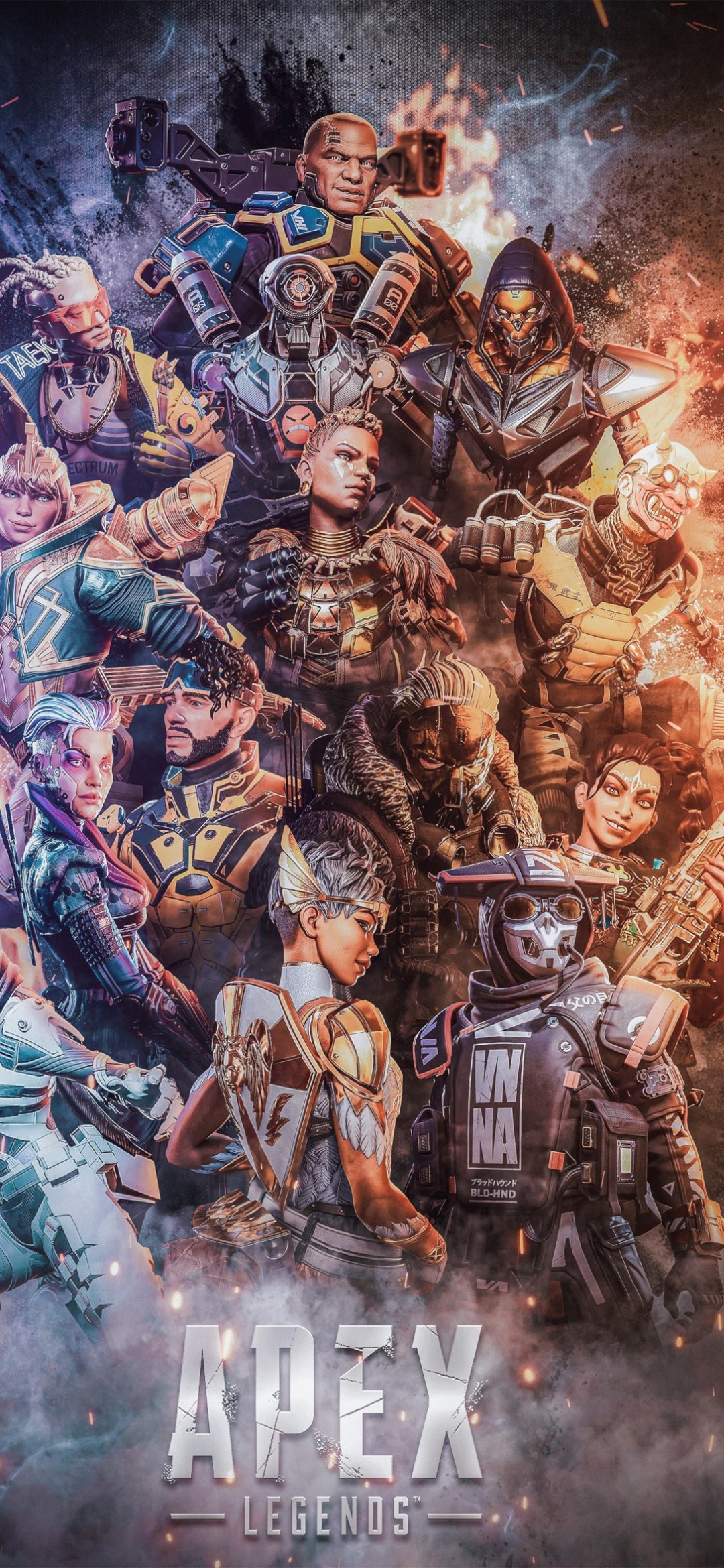 Apex Legends, Thrilling action, Competitive gaming, Virtual battlegrounds, 1080x2340 HD Phone