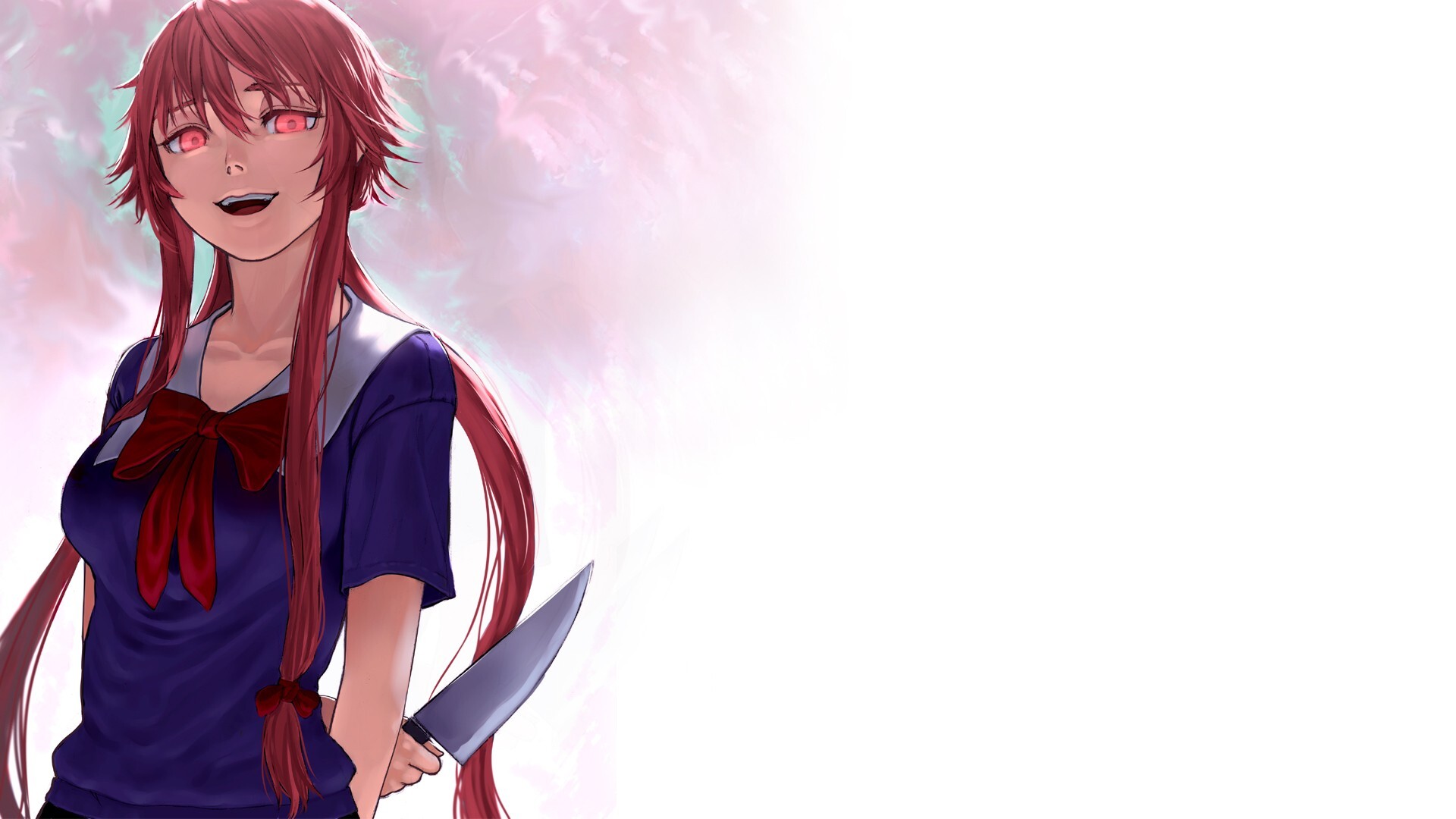 Gasai Yuno, mirai nikki, wallpaper resolution, anime, 1920x1080 Full HD Desktop