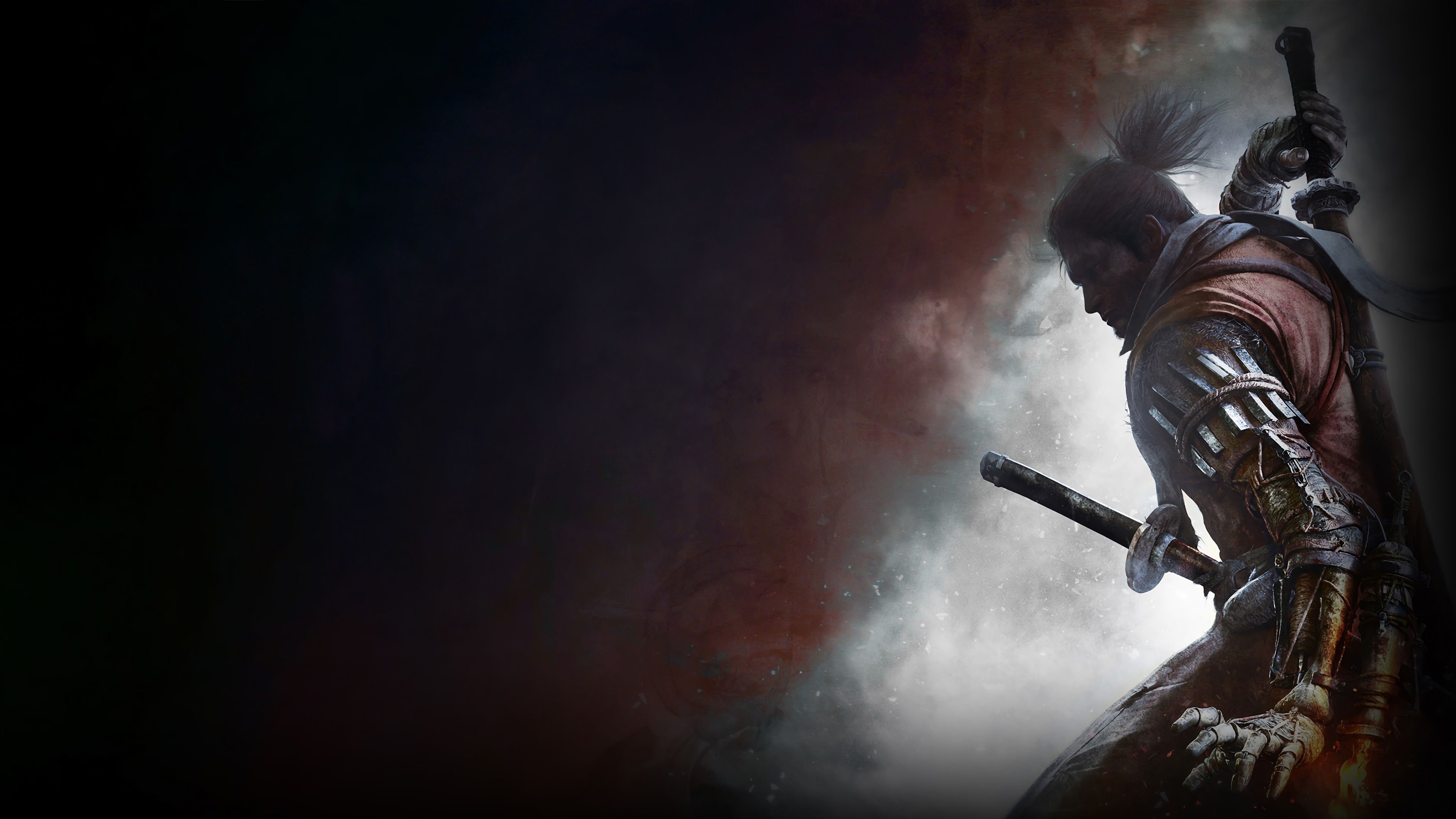Wolf (Sekiro), shinobi prosthetic, Kusabimaru katana, 4K Desktop wallpaper