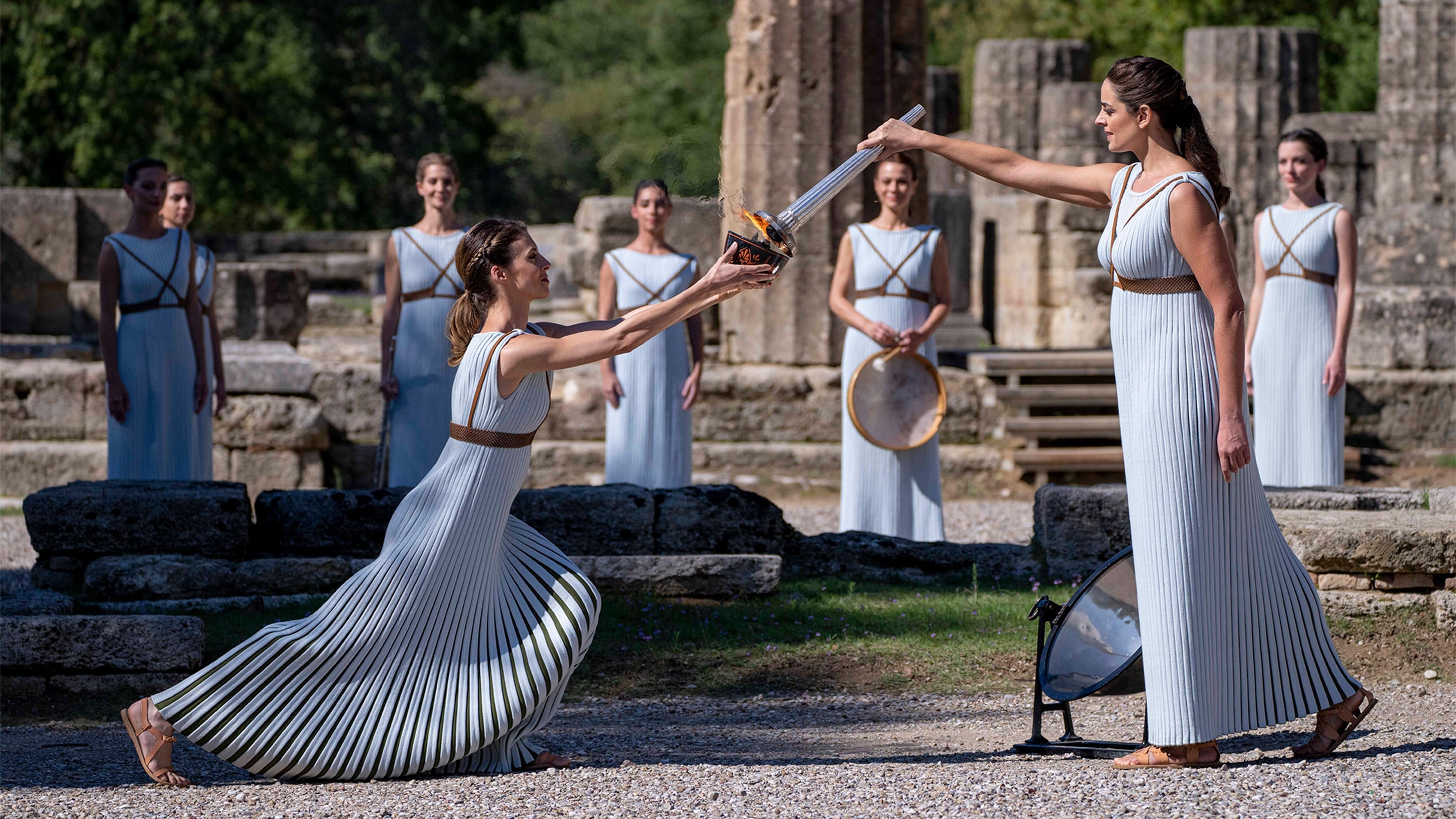 Ancient Olympia, Olympic Flame Wallpaper, 2880x1620 HD Desktop