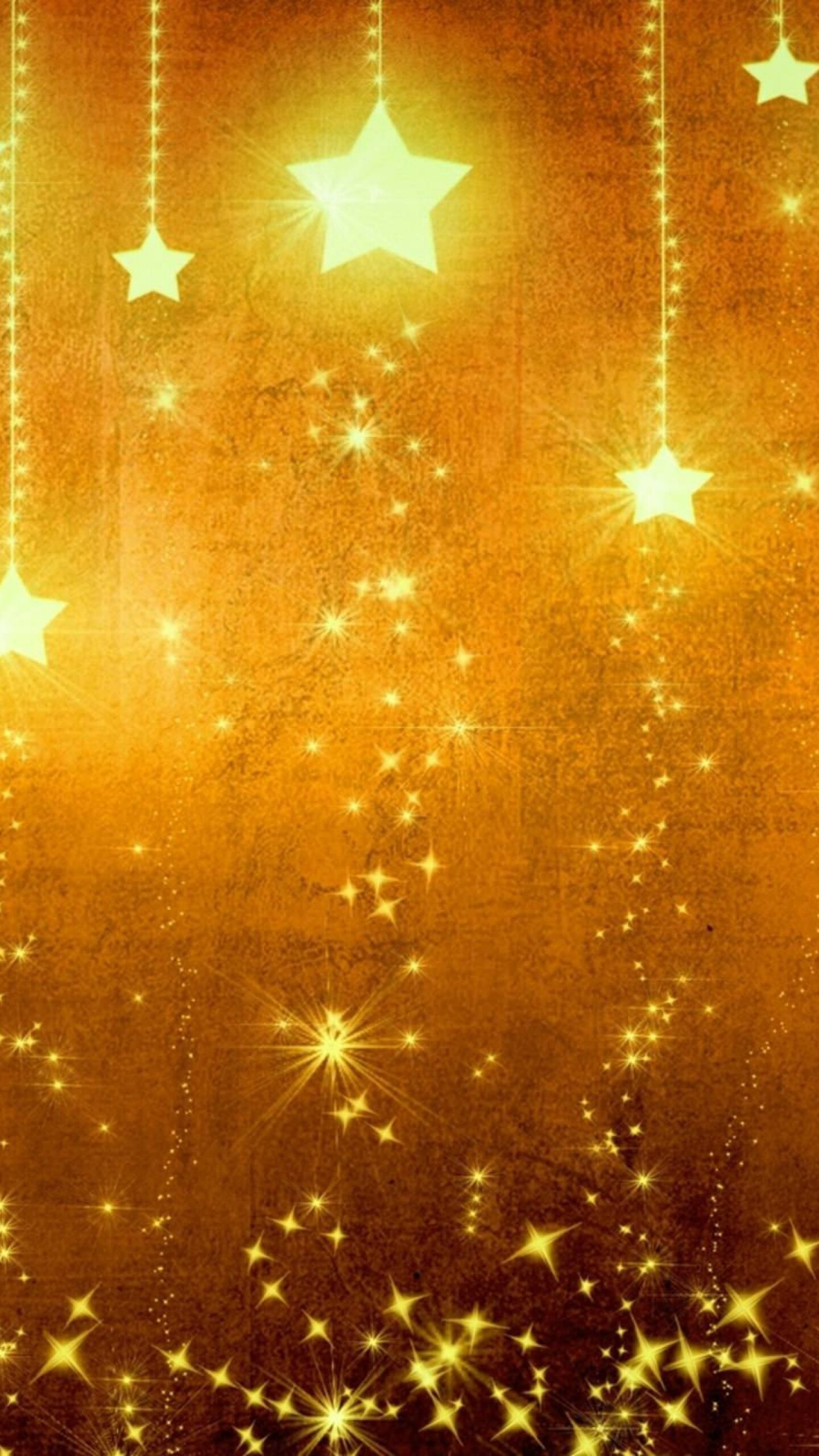 Festive background, Celebration theme, Gold star texture, Wallpaper resolution, 1440x2560 HD Phone