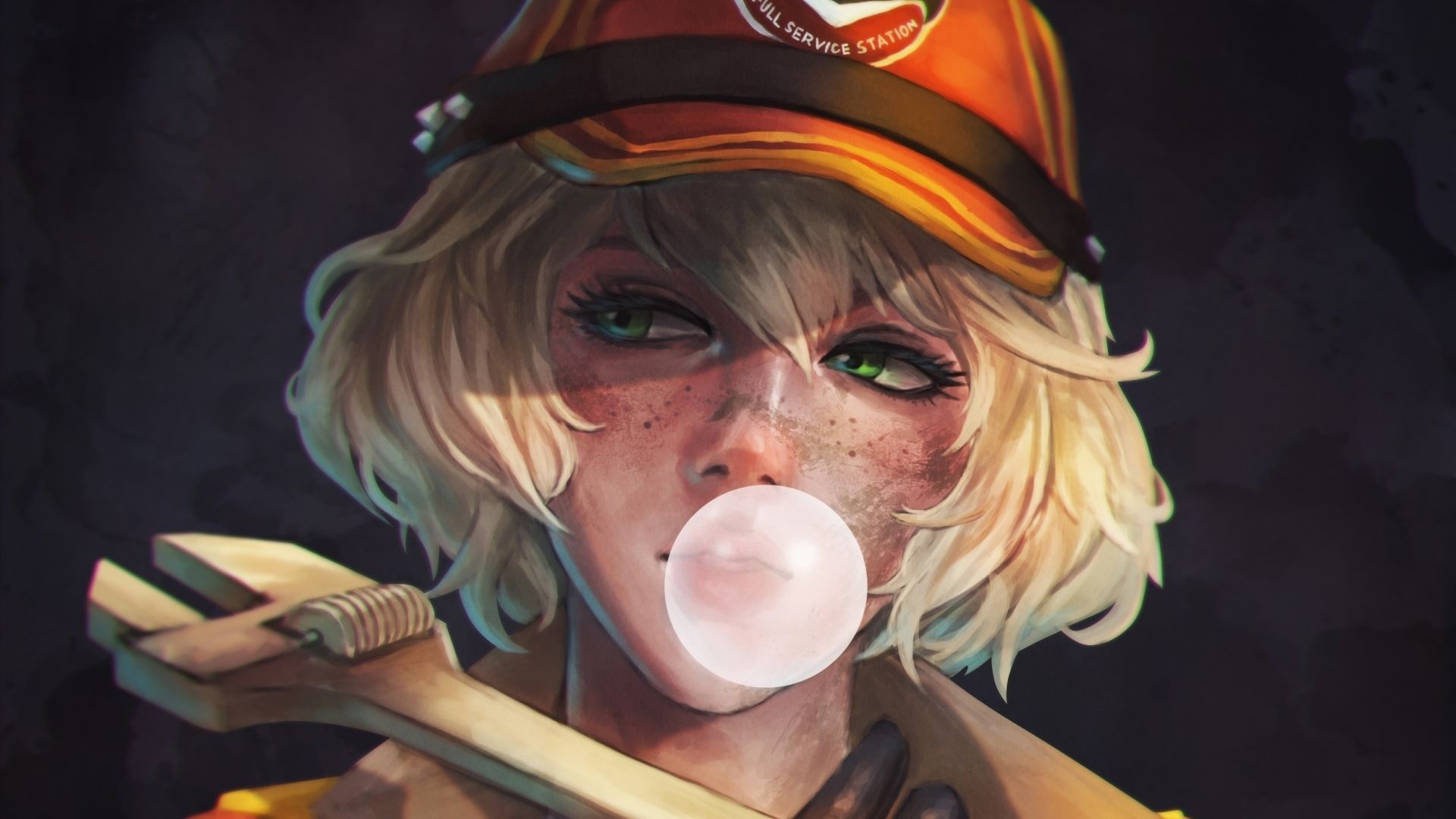 Cindy bubble gum, Final Fantasy XV, Artwork hot, Wallpaper HD, 1920x1080 Full HD Desktop