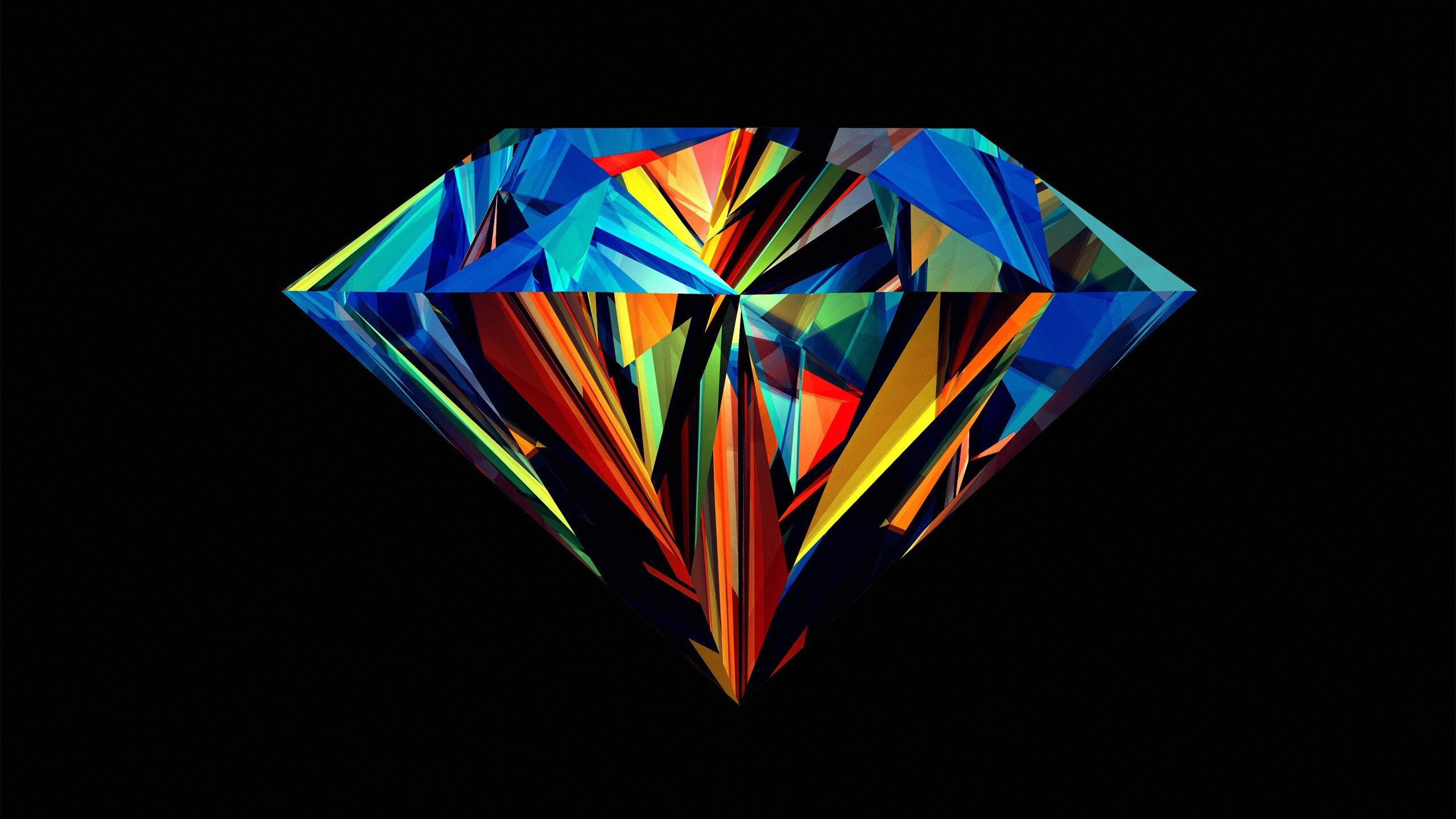 Diamond, Geometry Wallpaper, 2560x1440 HD Desktop