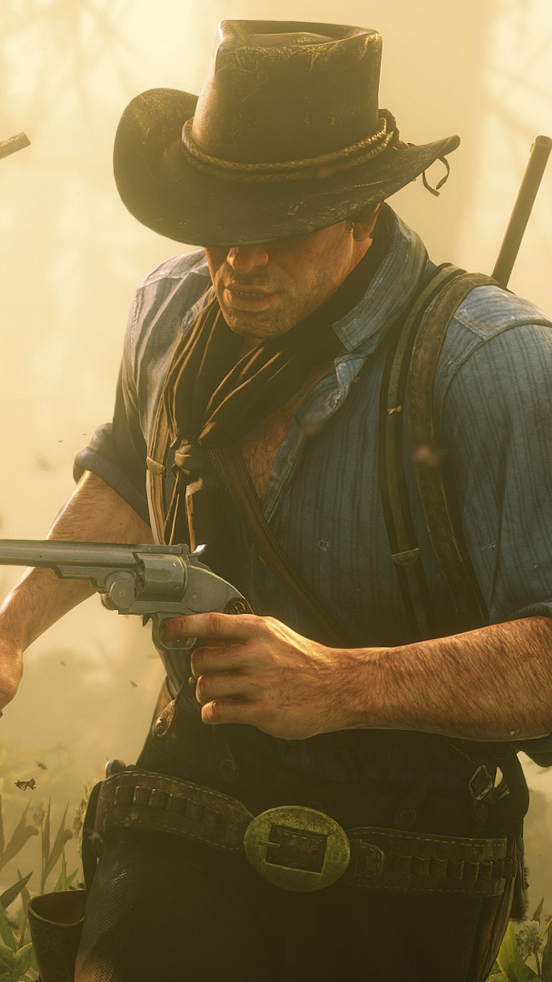 Arthur Morgan, Schofield Revolver, Red Dead Redemption 2, Full HD Phone wallpaper