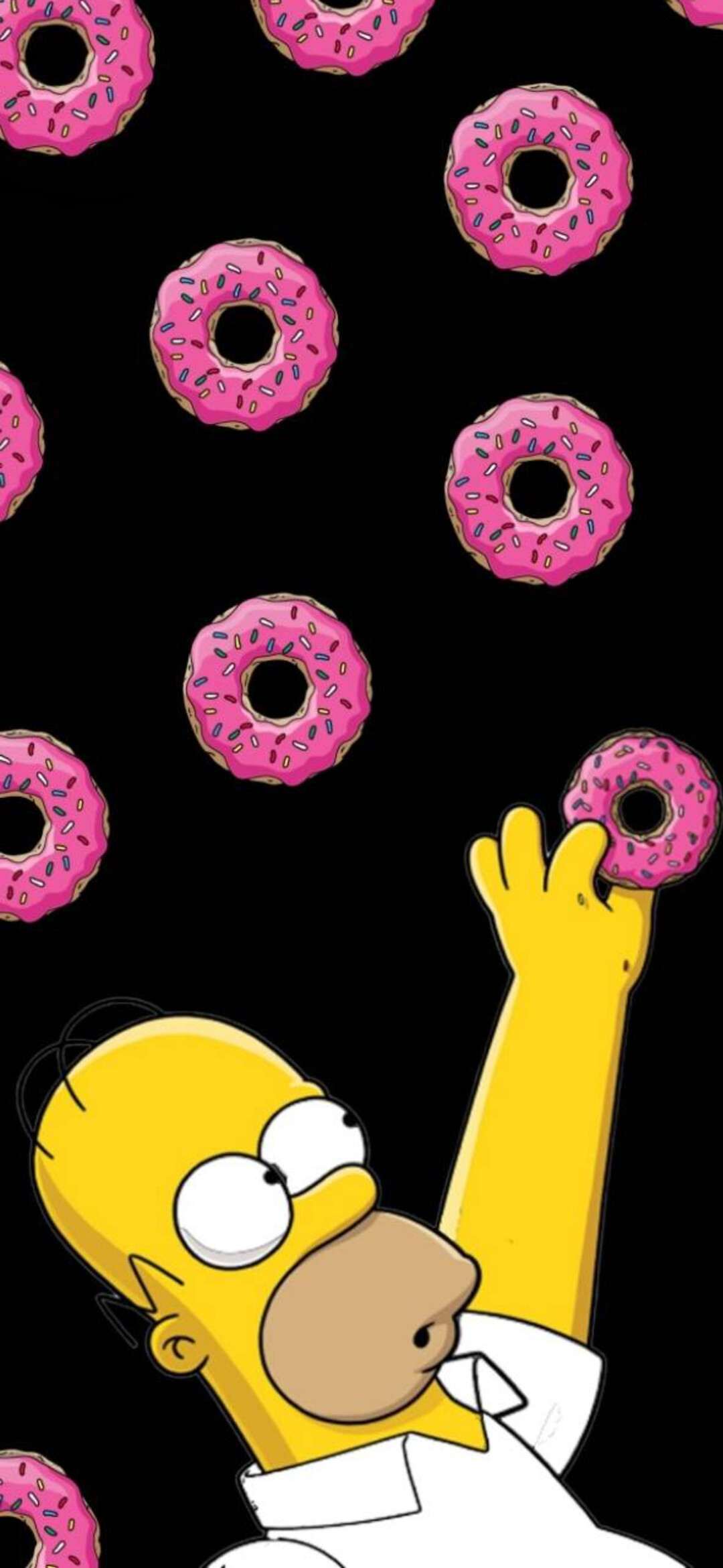 Homer Simpson Donut Grab, Pixel 4a Wallpaper, Darysyde420, 1080x2340 HD Phone