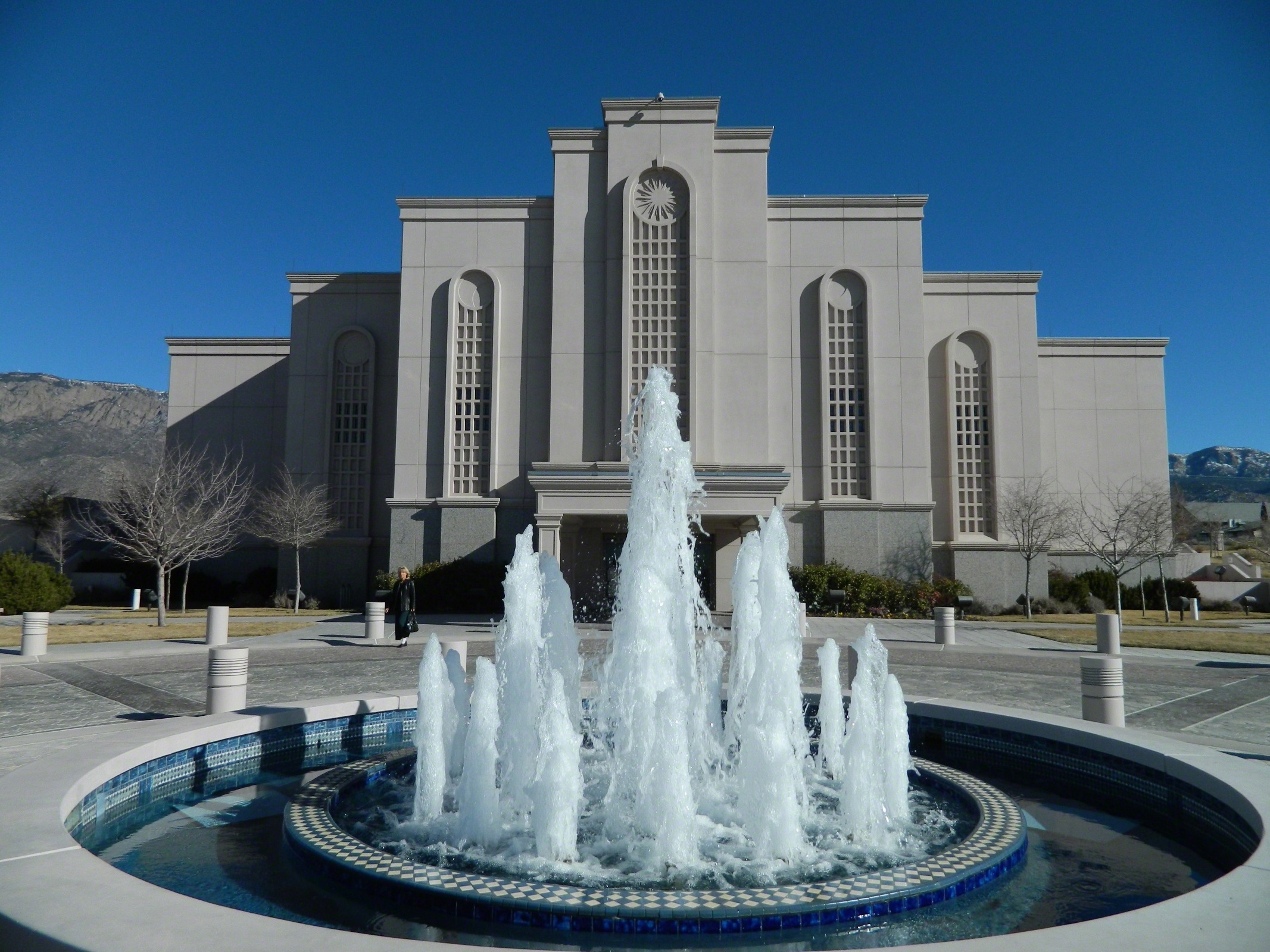 Albuquerque, New Mexico, Temple fountain, Travels, 2140x1600 HD Desktop